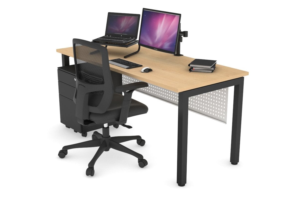 Quadro Square Legs Office Desk - 1600L x 700W Modern Workstation for Home & Office - Perfect for Remote Work, Study & Professional Workspaces