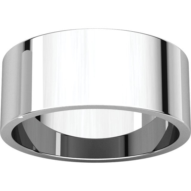 8mm Platinum Men's Wedding Band - Classic Flat Comfort Fit Ring for Engagement, Anniversary & Gifts - Perfect for Everyday Wear & Special Occasions