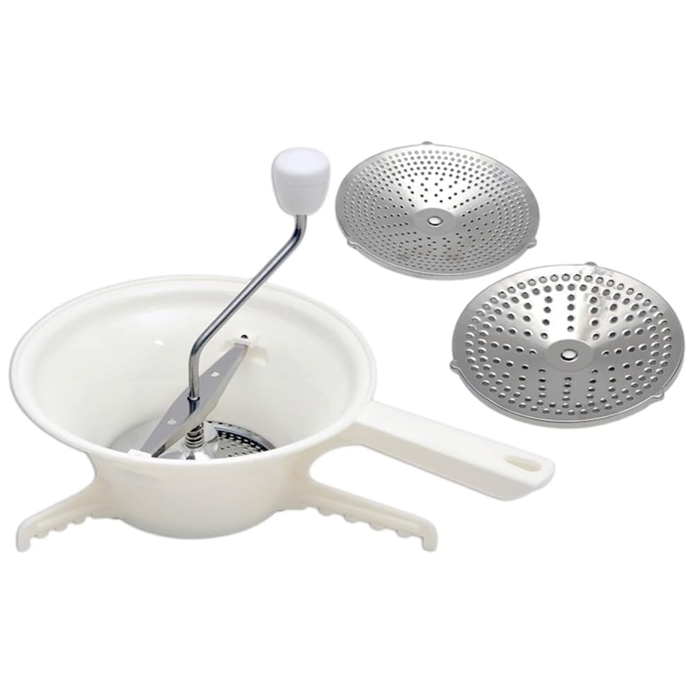 3-in-1 Stainless Steel Food Mill with Interchangeable Discs - Perfect for Making Tomato Sauce, Mashed Potatoes & Purees | Kitchen Essential for Canning, Baby Food & Homemade Recipes