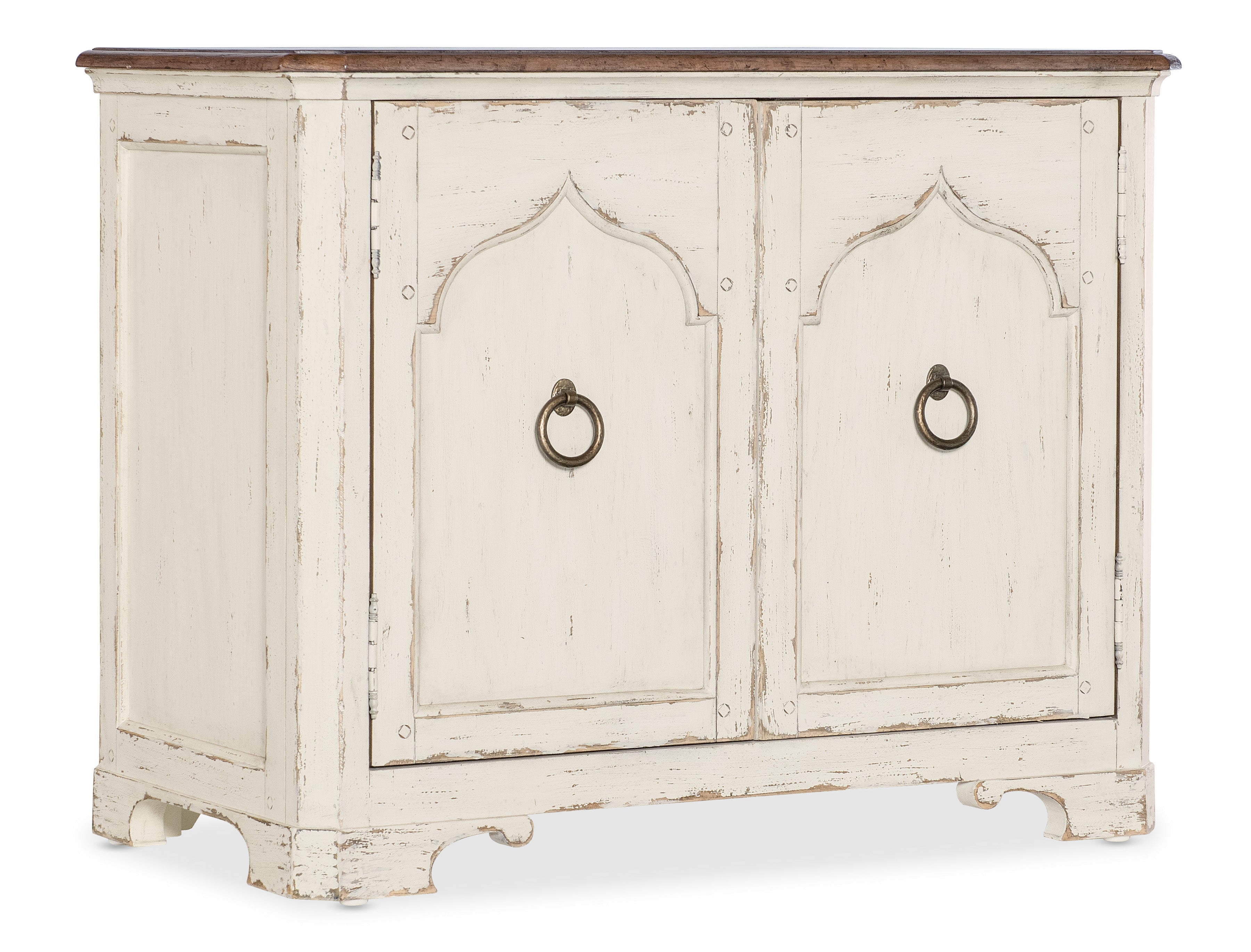 Americana Two Door Nightstand by Hooker Furniture - Solid Wood Bedside Table with Storage for Bedroom, Living Room, or Office (Model 7050-90017-02)