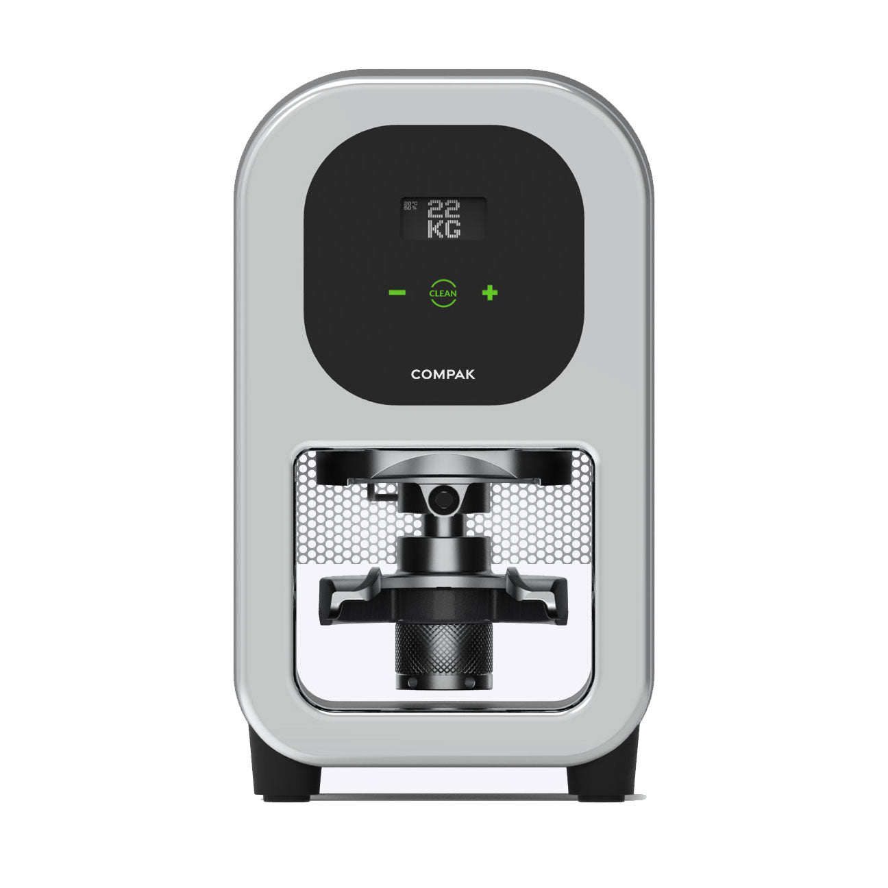 Compak Cube Tamp Automatic Coffee Tamper - Professional Espresso Tamper with 58mm Base, Gloss White Finish - Perfect for Home Baristas & Coffee Shops