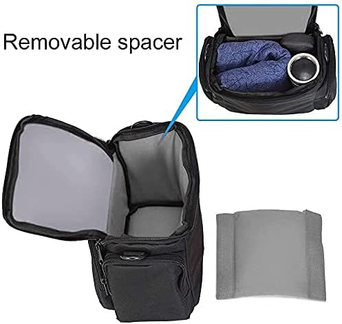 CADeN Compact Waterproof Camera Shoulder Crossbody Bag - Compatible with Nikon, Canon, Sony SLR/DSLR Mirrorless Cameras & Lenses (1.0 S, Black) - Perfect for Travel, Hiking & Outdoor Photography