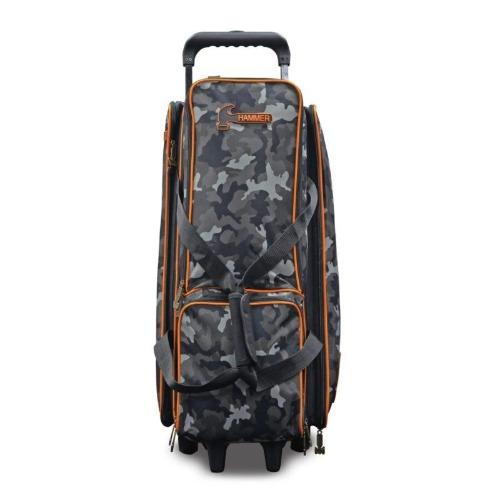Premium Deluxe Camouflage 3 Ball Triple Roller Bowling Bag - Heavy Duty Bowling Equipment for League & Tournament Players - Perfect for Travel & Storage