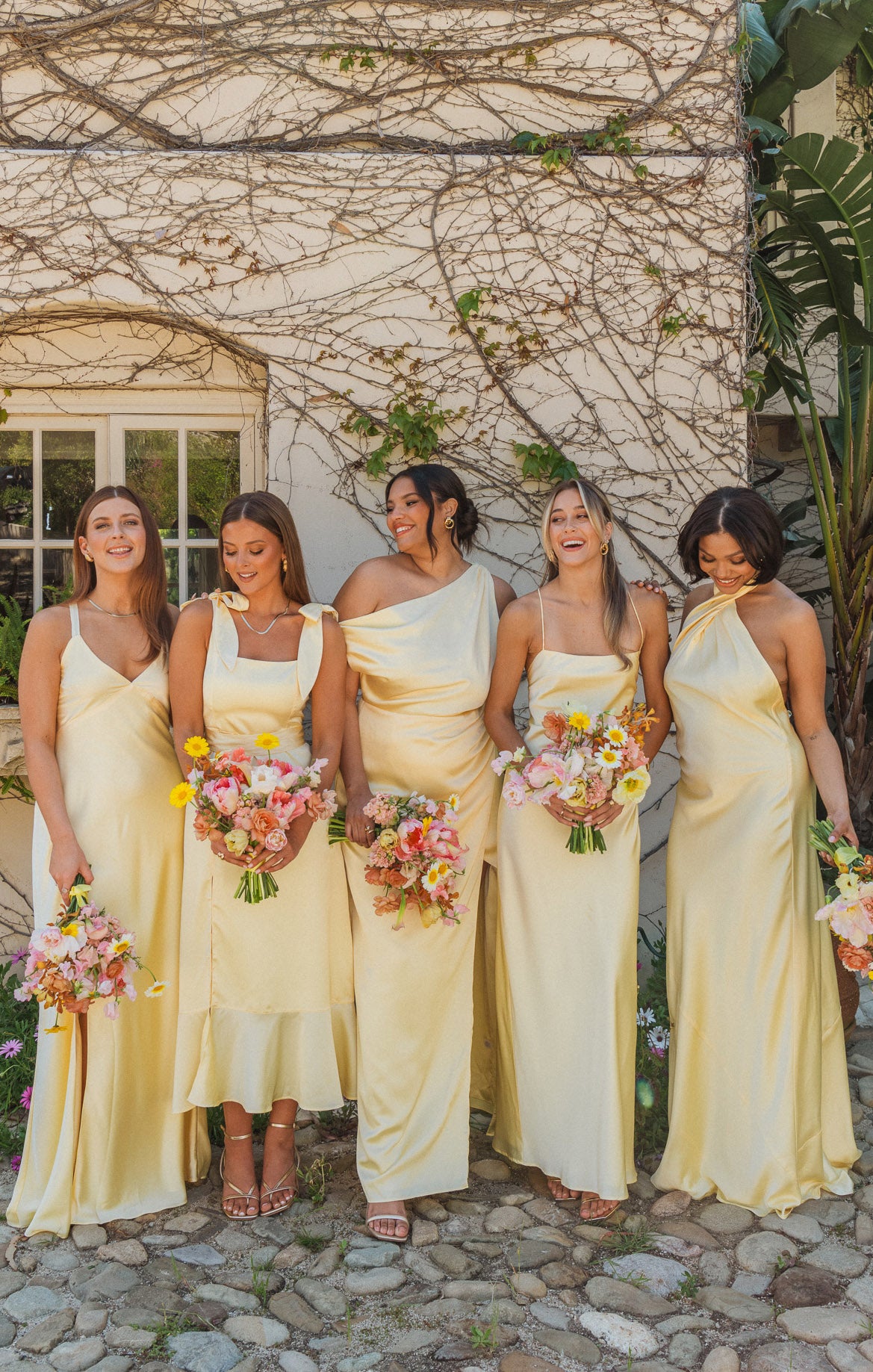 Luxury Pale Yellow Satin Garden Midi Dress for Women - Elegant Summer Party, Wedding Guest & Cocktail Attire
