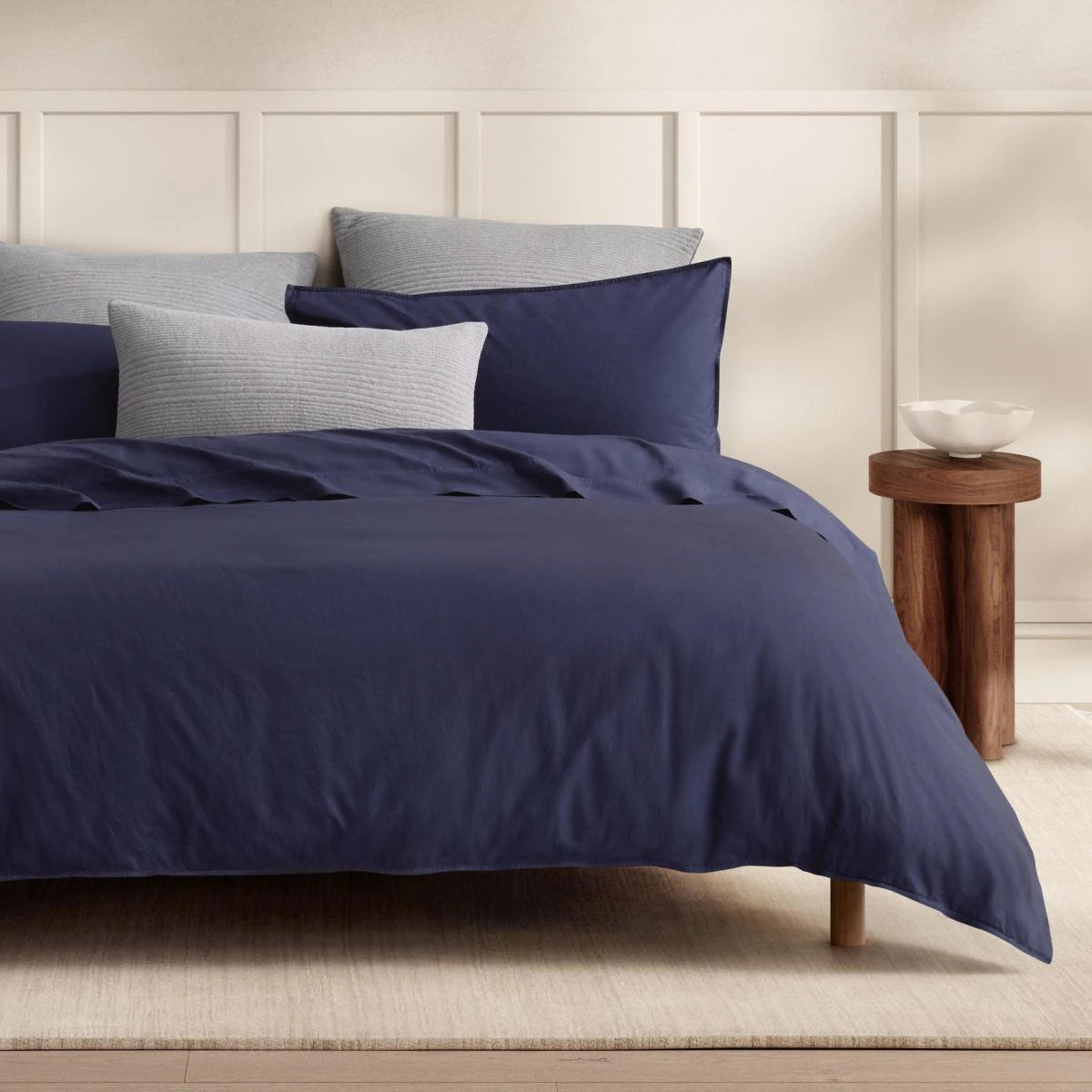 Sheridan Bayley Deep Sea European Pillowcase Pair - Luxury 100% Cotton Pillow Covers for Bedroom Decor, Hotel & Home Styling