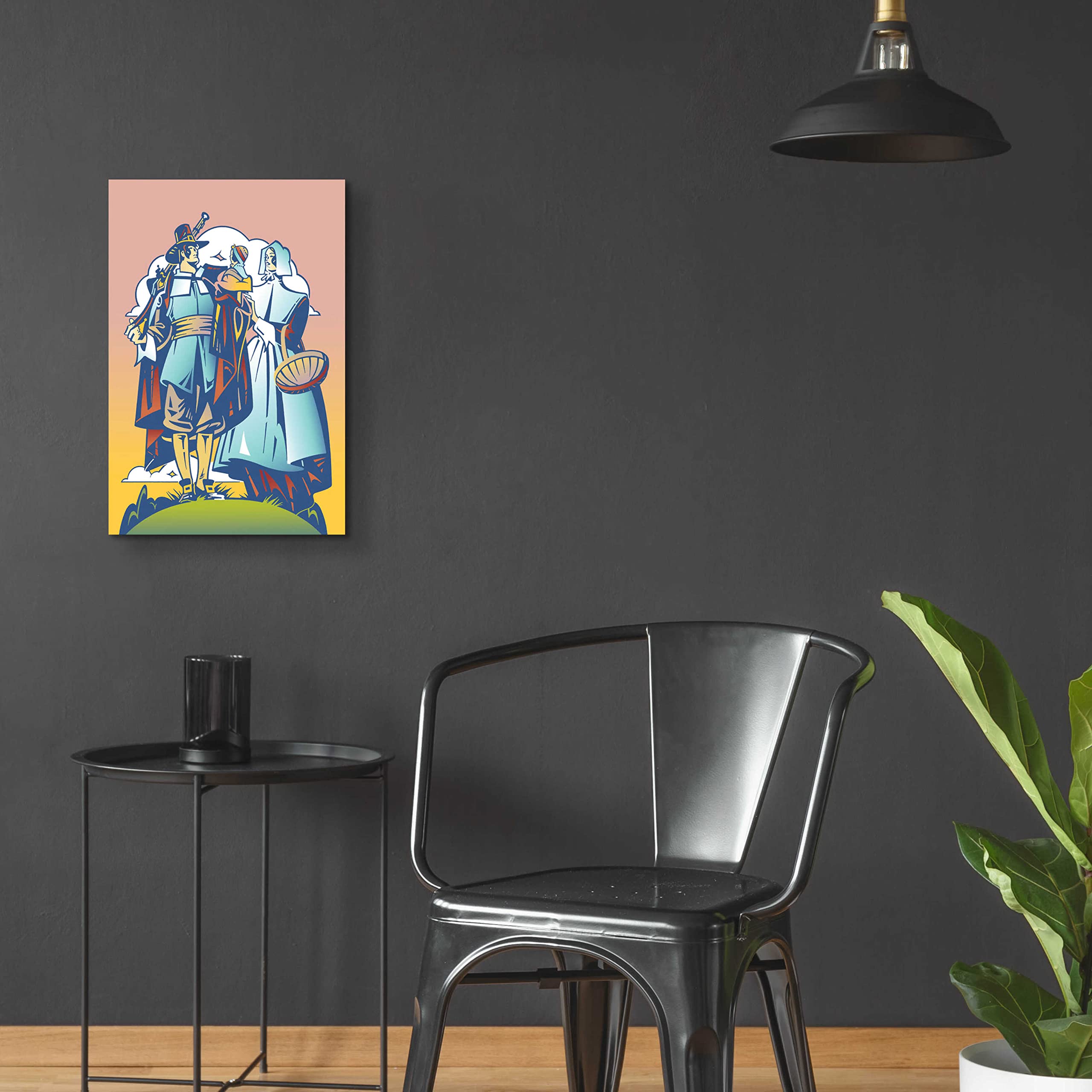 Epic Art 'New Pilgrim' by David Chestnutt - 16x24 Inch Acrylic Glass Wall Art Painting - Modern Home Decor for Living Room, Bedroom & Office