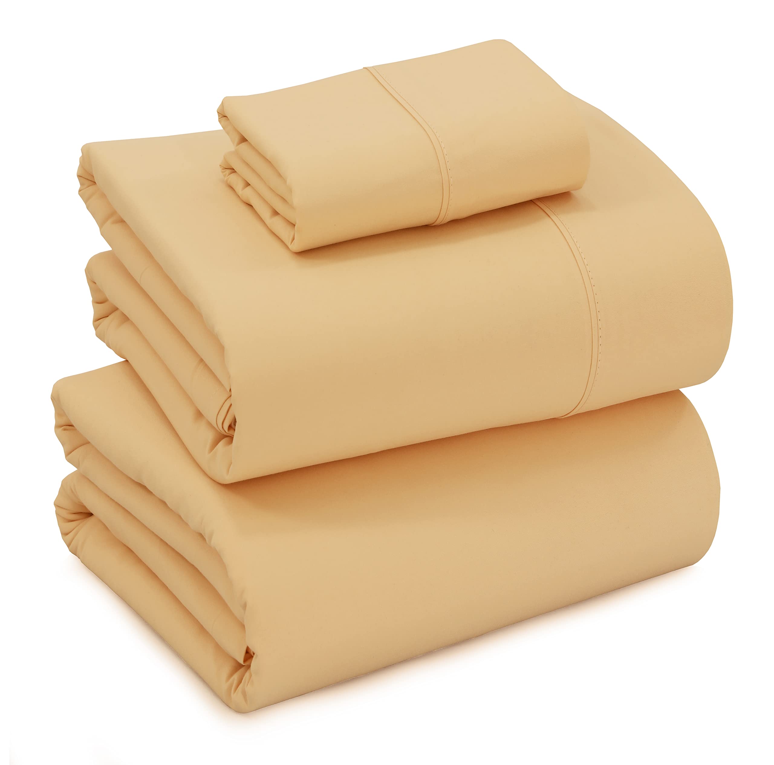 Luxury RUVANTI Silky Soft Twin Sheets Set - 3 Piece All Season Breathable Bedding with 15