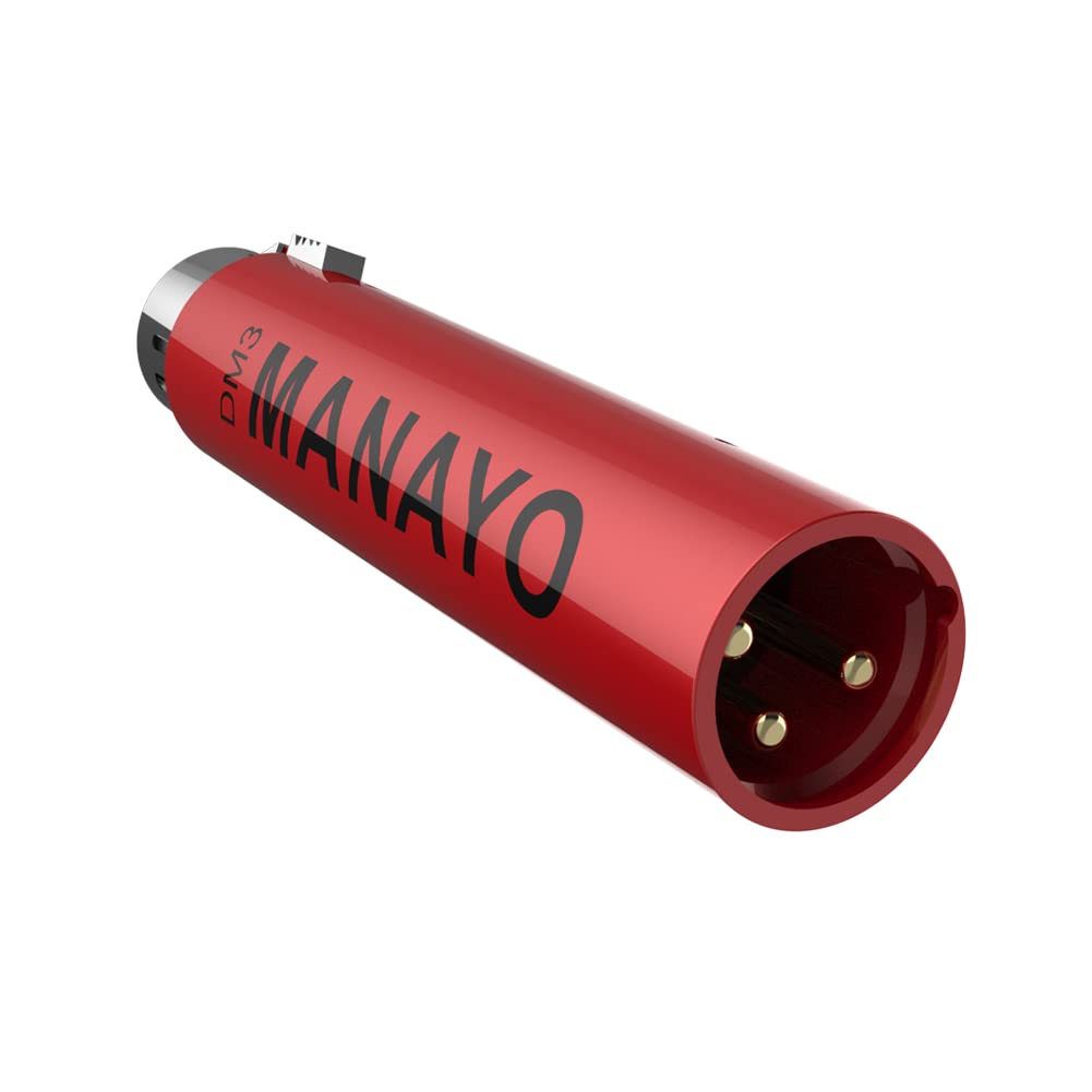Professional In-Line Microphone Preamp for Dynamic & Passive Ribbon Mics - High Gain Boost, Studio & Live Recording (RED) - Perfect for Podcasting, Voiceovers & Music Production