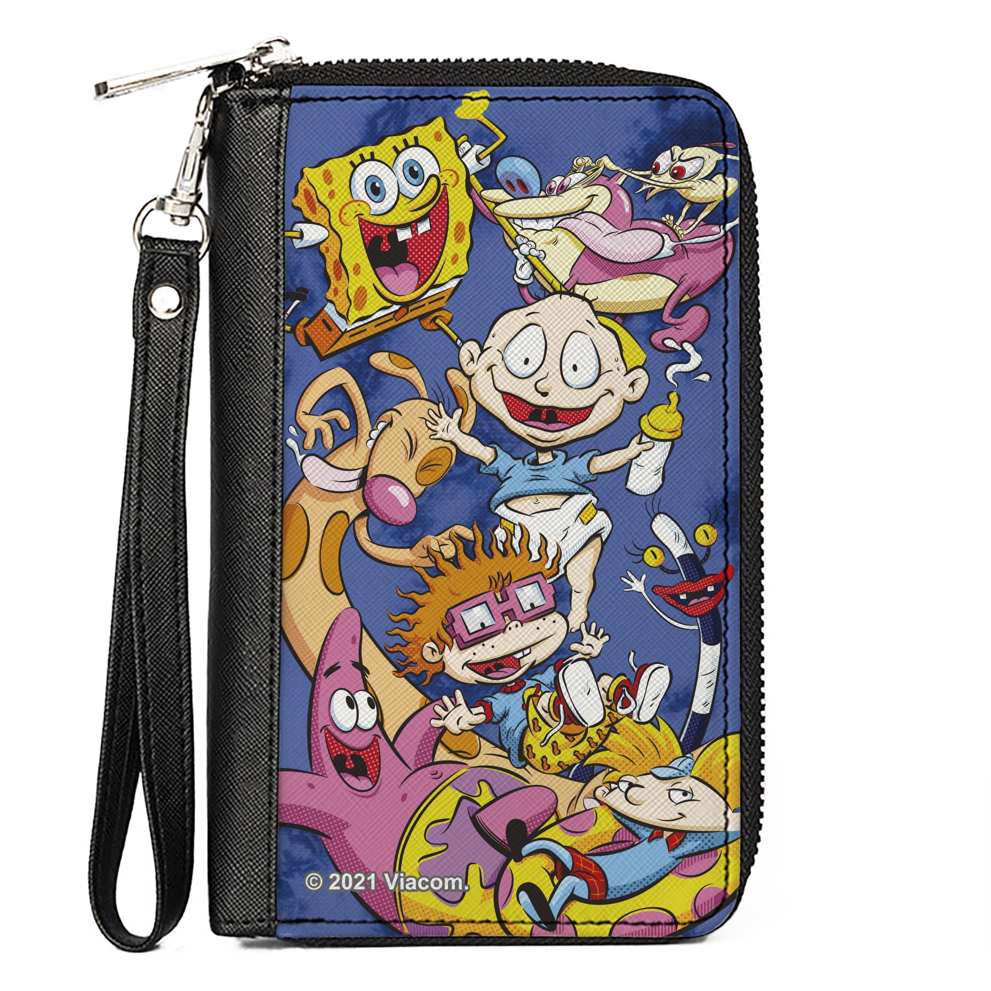 Buckle-Down Women's PU Zip Wallet - 90's Rewind Design for Daily Use