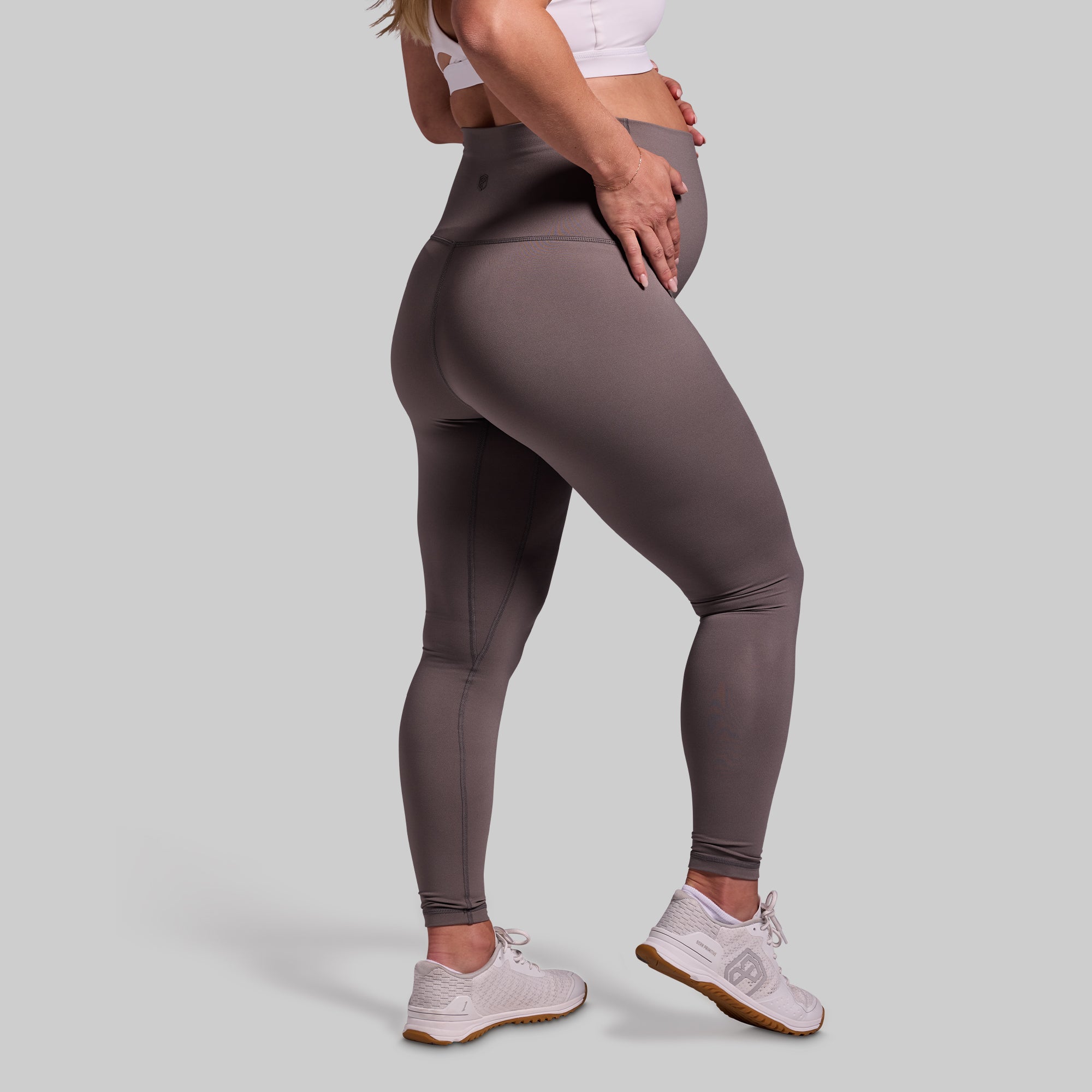 Best Maternity Leggings for Pregnancy - Soft & Stretchy Grey Yoga Pants - Perfect for Workouts, Lounging & Everyday Comfort