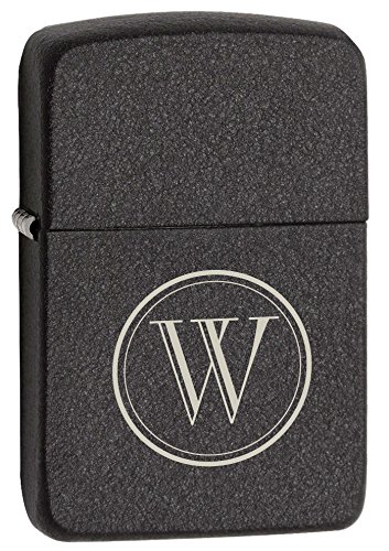 Zippo 1941 Replica Black Crackle Windproof Lighter - Free Initial Laser Engraving | Vintage Style Collectible for Outdoor Camping, Hiking & Everyday Carry (EDC)