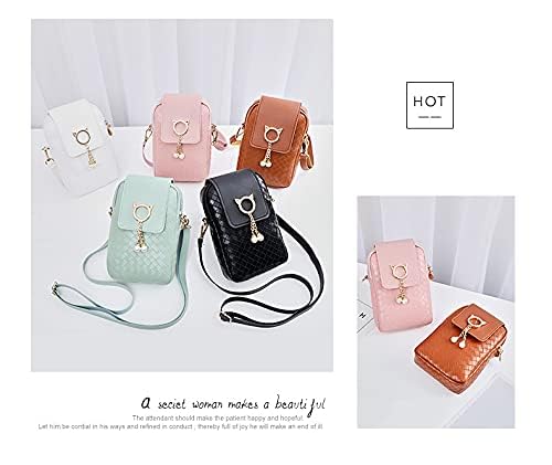 UMIDIGI A9 Leather Crossbody Wallet Phone Case with Adjustable Strap & Zipper Card Holder - Women's Purse Handbag Clutch (Green) - Perfect for Travel, Shopping & Daily Use