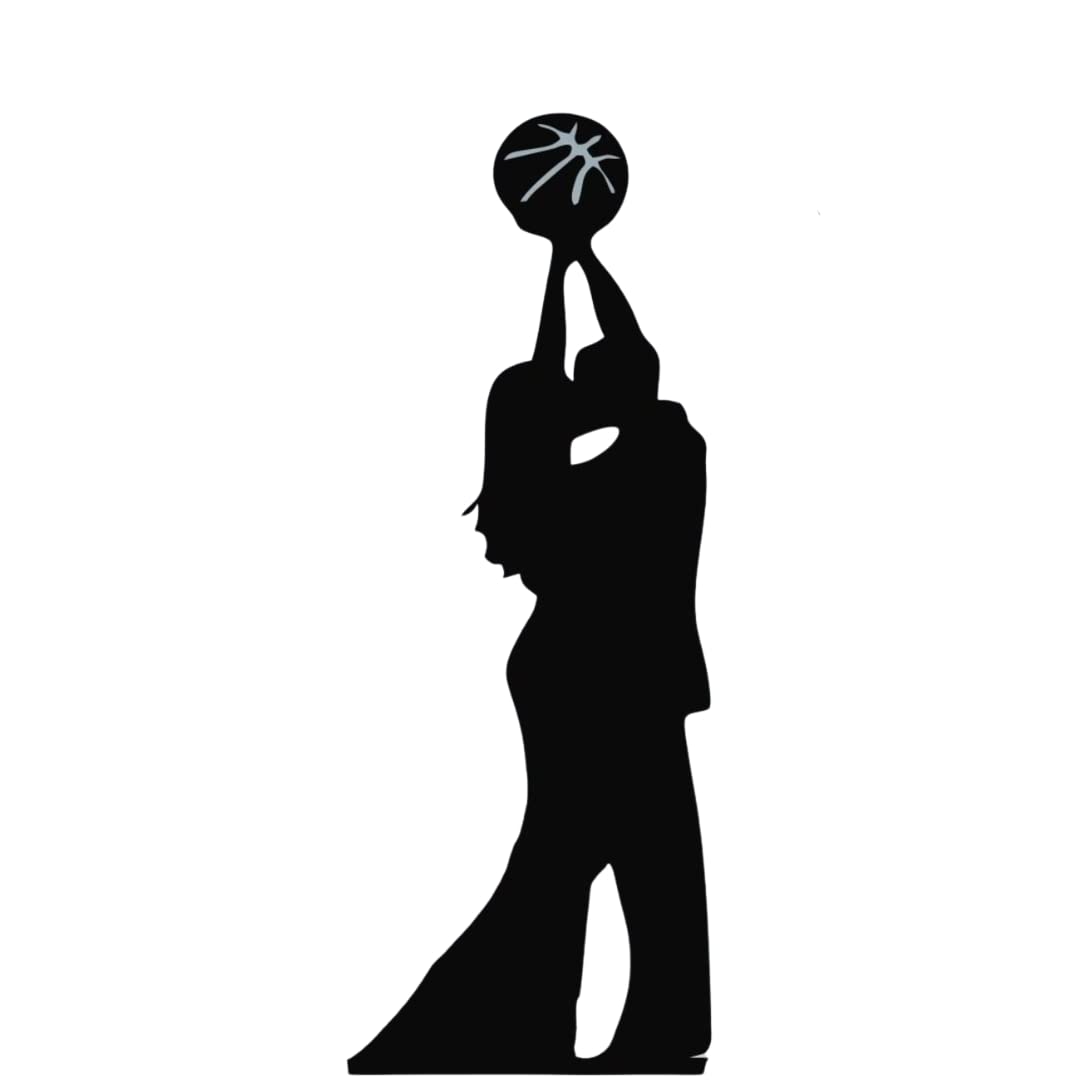 Basketball Wedding Cake Topper - Bride and Groom Silhouette Figurines Kissing with Basketball - Sport Themed Wedding Decor for Basketball Lovers - Perfect for Wedding Cakes, Anniversary Cakes, and Sports-Themed Celebrations