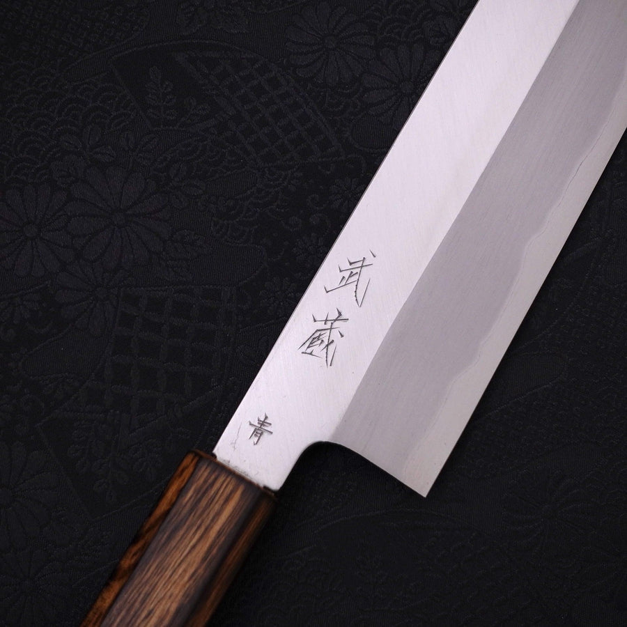 Premium Japanese Usuba Knife - Blue Steel #2 Kasumi Sumi Urushi Handle 210mm - Ideal for Sushi, Vegetables & Precision Cutting