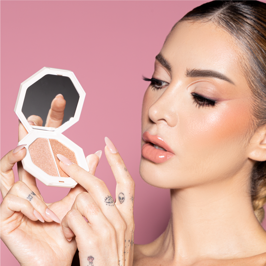 ILUMINADOR GLOW ANYELUZ - Brightening Face Highlighter for Makeup, Natural Glow Enhancer - Perfect for Contouring, Highlighting & Everyday Radiance