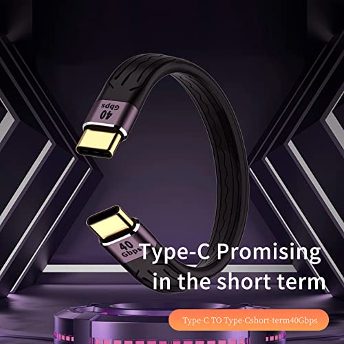 APEXSUN 12cm USB C to USB C Cable - 100W PD Fast Charging, Thunderbolt 4/3 & USB4 Compatible, 40Gbps Data Transfer, 8K Video - Perfect for MacBook, iPhone, Power Bank, External SSD, eGPU & Docking Stations | Home, Office & Travel Essential