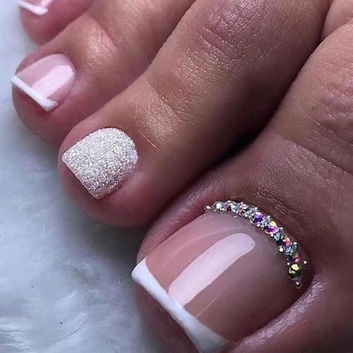 pink rainstone shine french