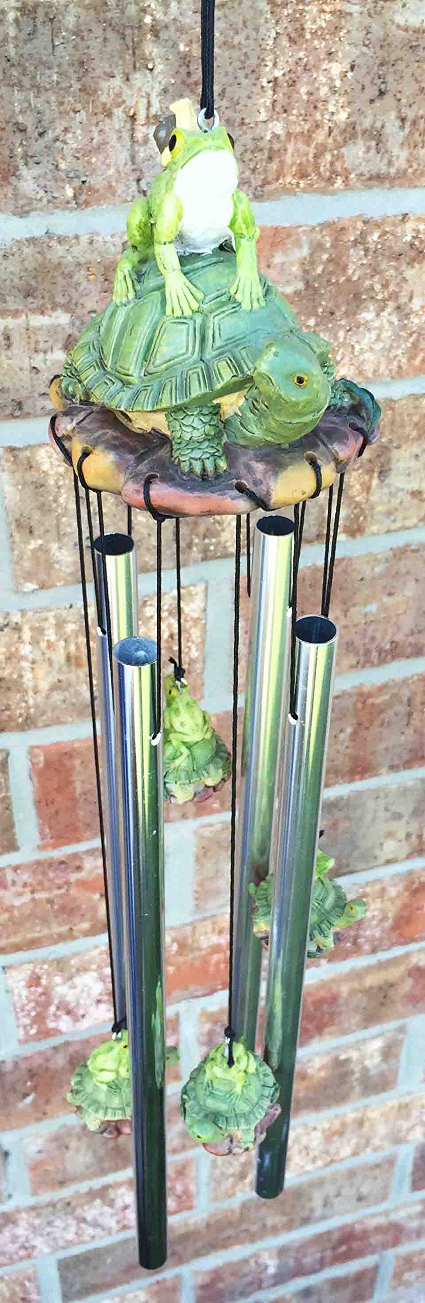 Pond Frog & Turtle Wind Chime - Relaxing Outdoor Decor for Garden & Patio