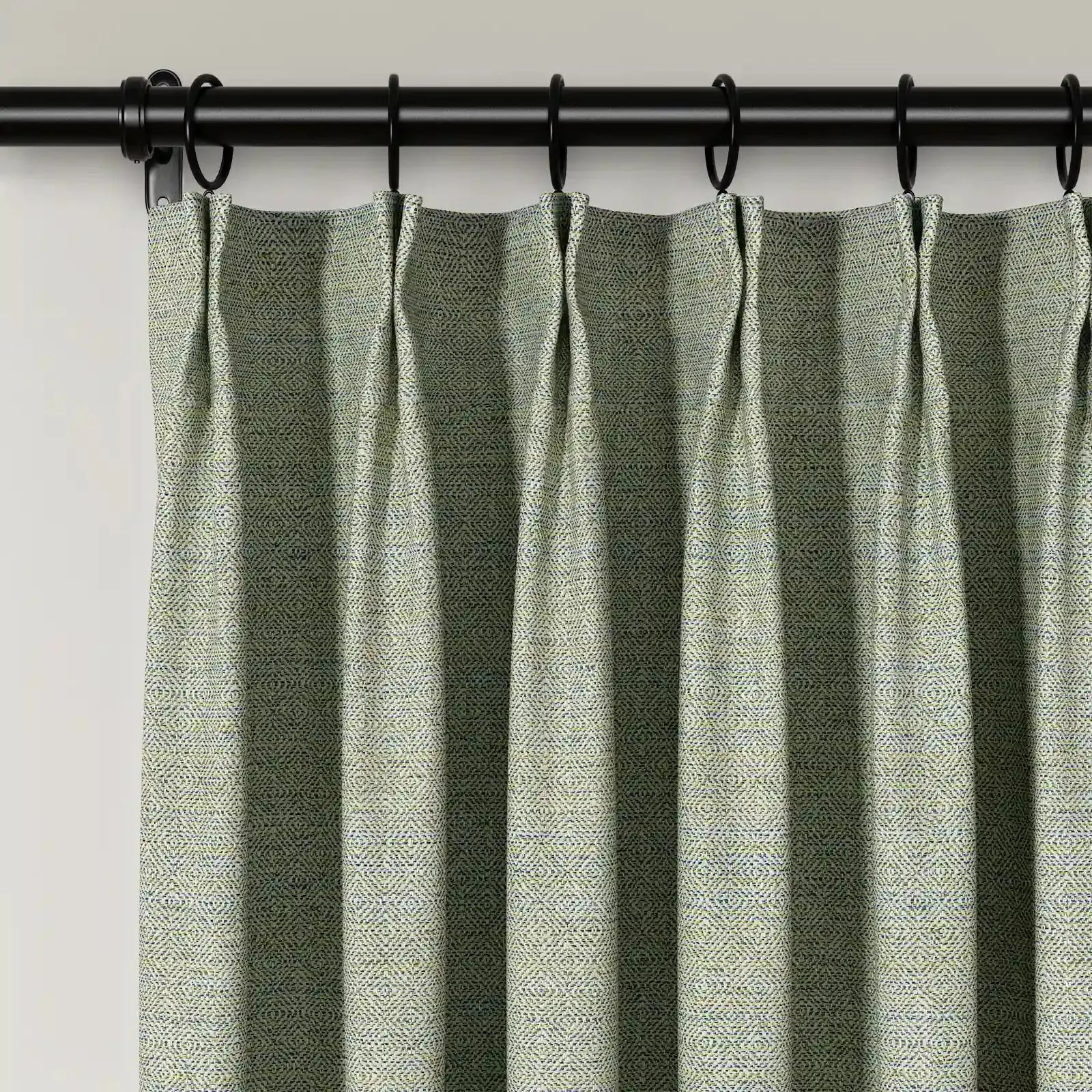 Lydia Diamond Jacquard Pleated Curtains - Elegant Window Treatments for Living Room, Bedroom & Dining Room Decor