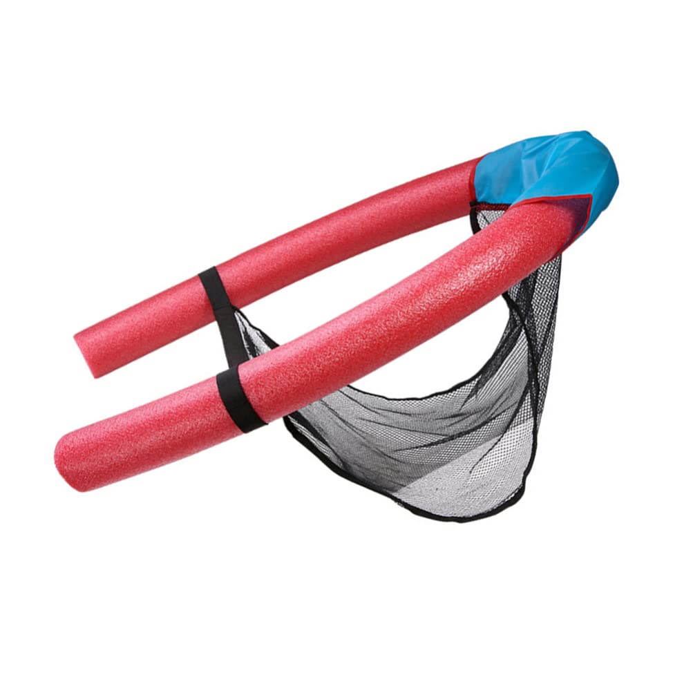 DOITOOL Red Mesh Pool Float Chair - Floating Pool Noodle Chair for Swimming, Relaxing & Lounging in Water - Comfortable Mesh Sling Design for Adults & Kids - Perfect for Pool Parties, Beach Days & Summer Relaxation