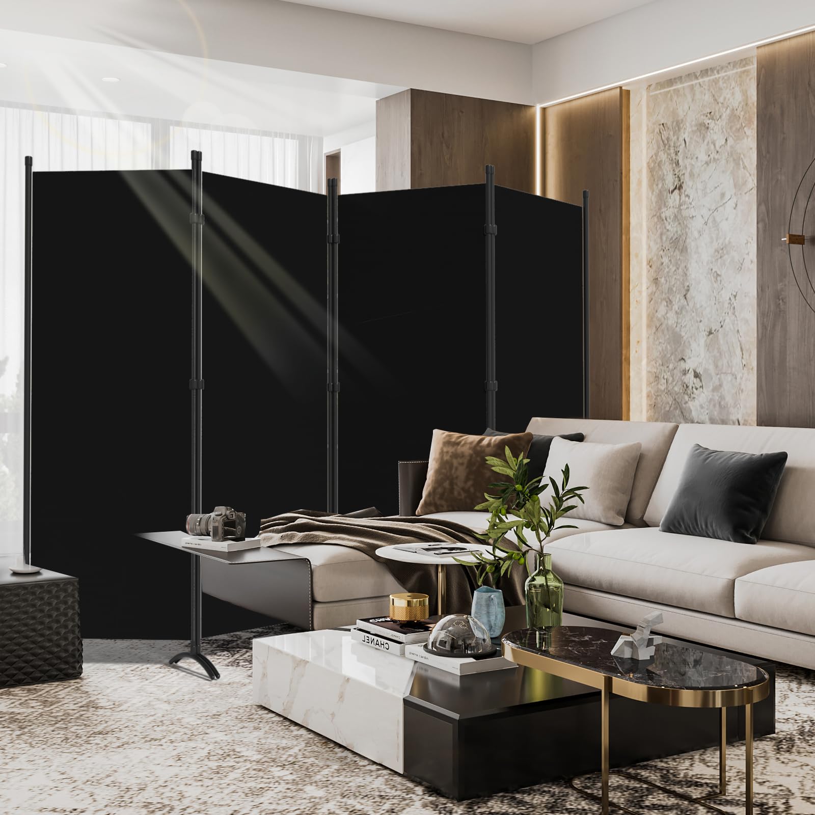 4 Panel Folding Room Divider Screen - 84