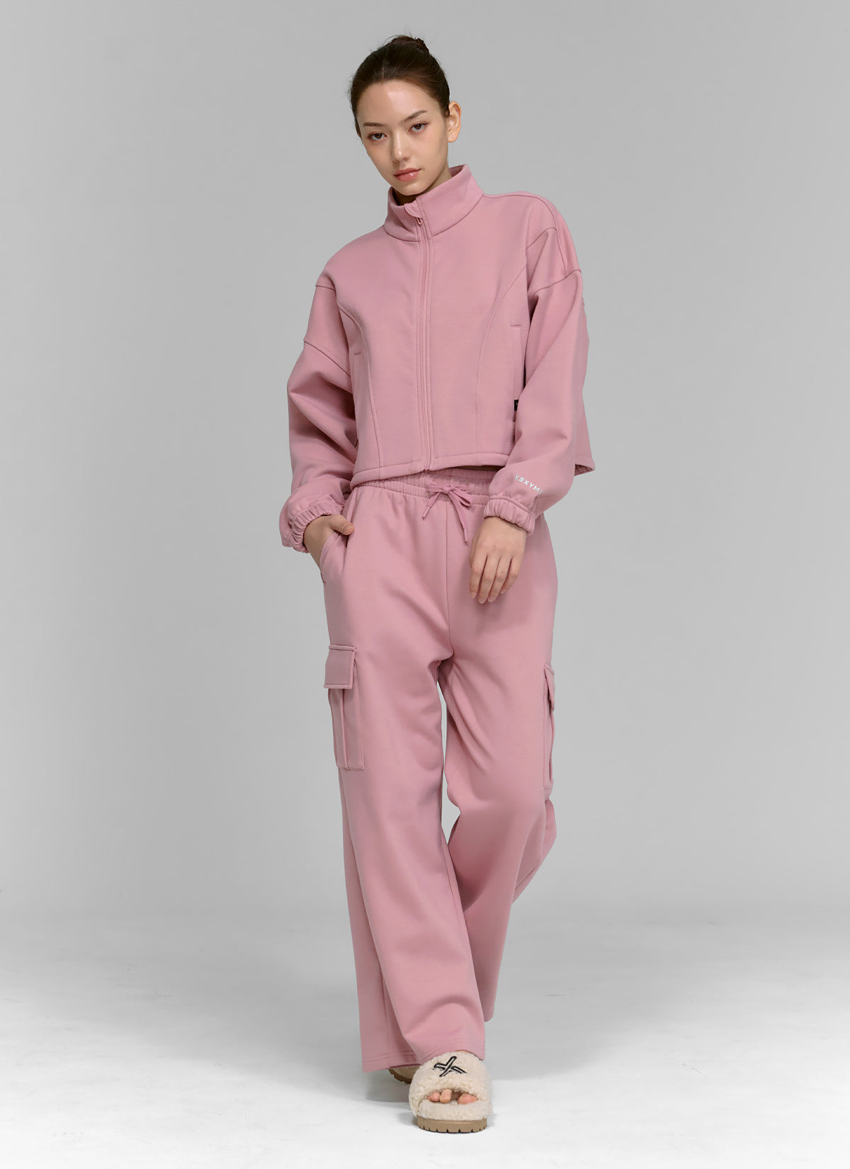 Soft Cotton Fluffy Cargo Wide Leg Pants for Women - Comfortable Loungewear & Streetwear Fashion