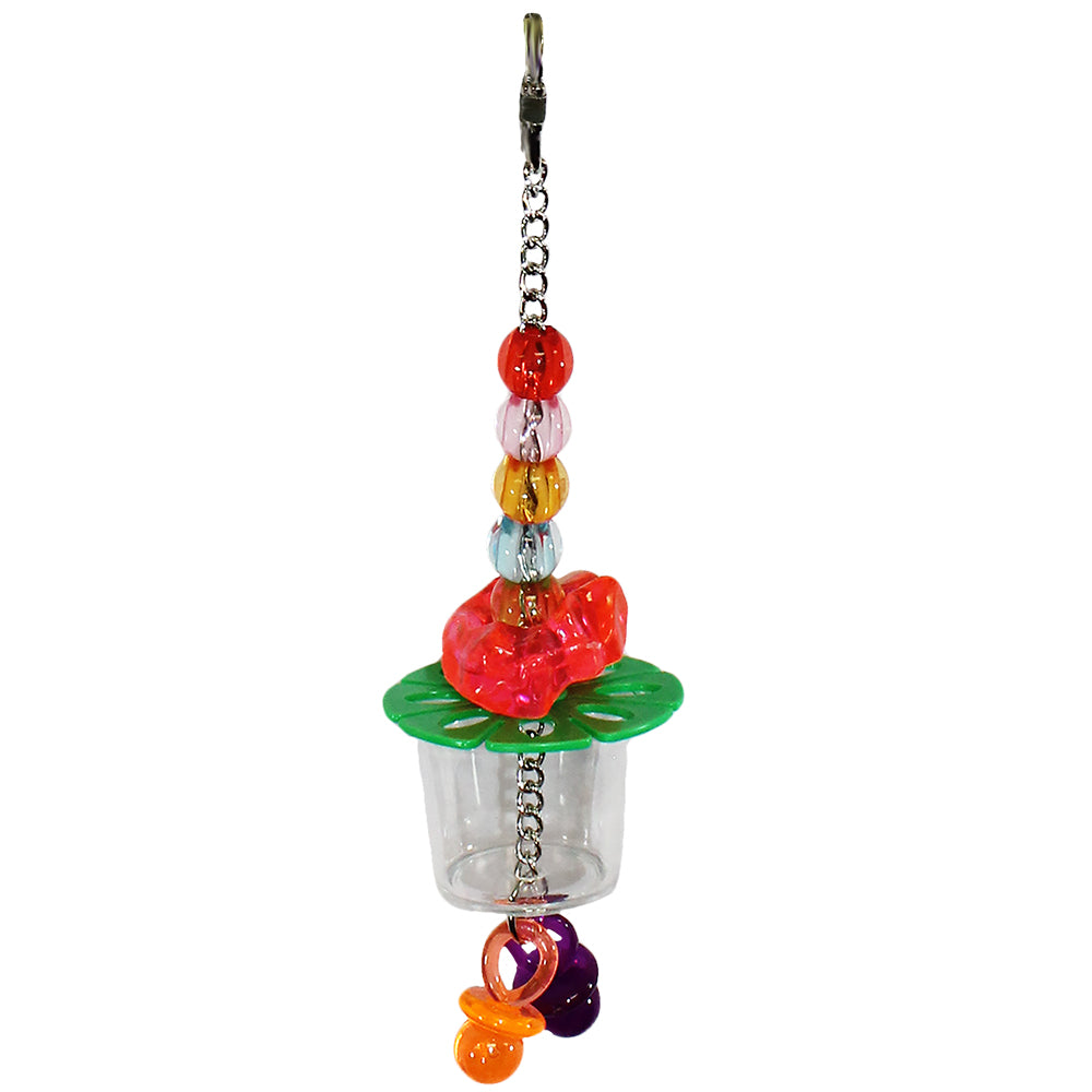 Forage Cup with Beads - Interactive Pet Enrichment Toy for Small Animals - Perfect for Hamsters, Rabbits & Guinea Pigs - Encourages Natural Foraging Behavior - Great for Cage Entertainment & Mental Stimulation