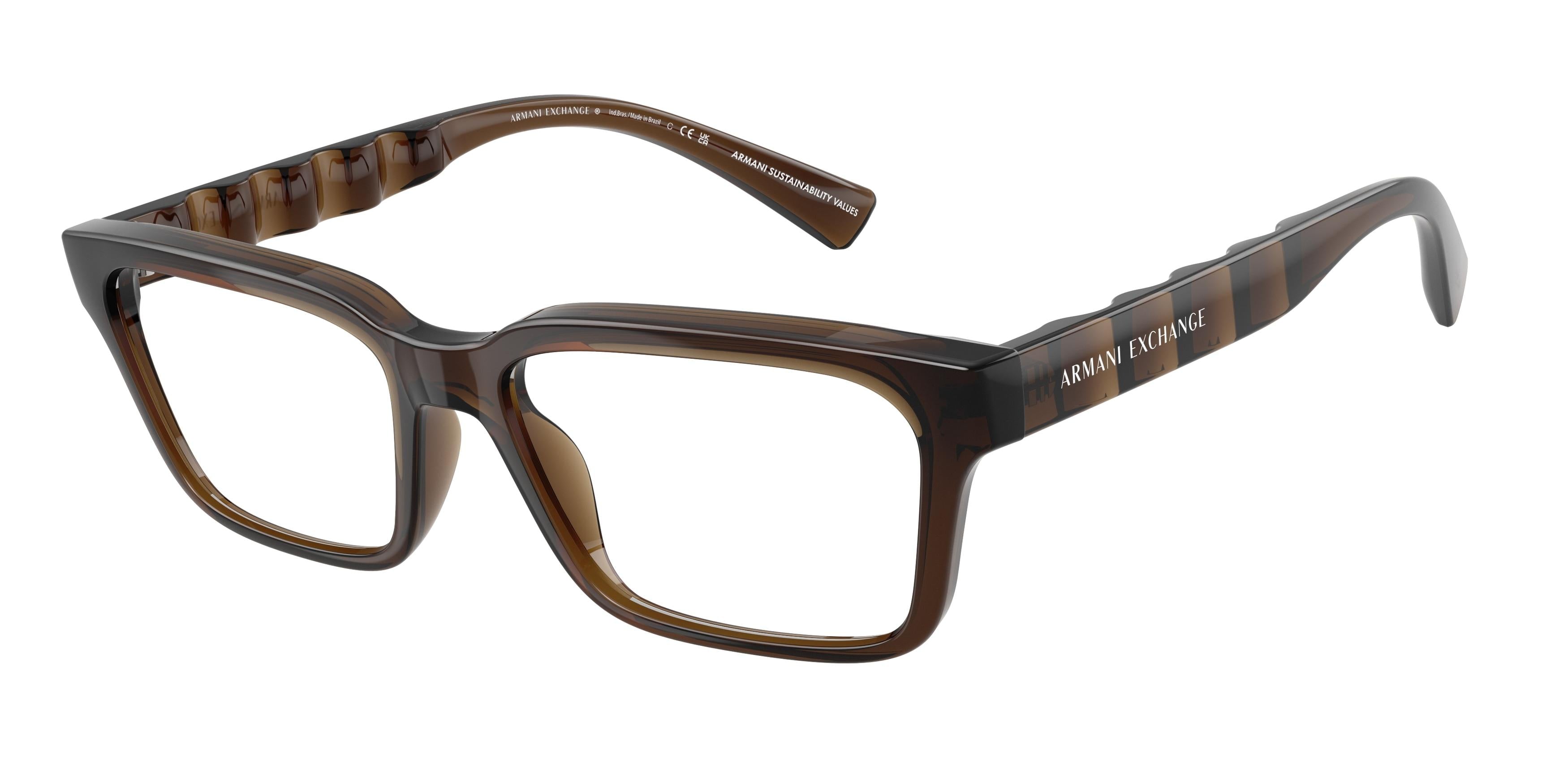 Armani Exchange 3116 Stylish Eyeglasses for Men & Women - Trendy Designer Frames for Everyday Wear & Fashion Accessories