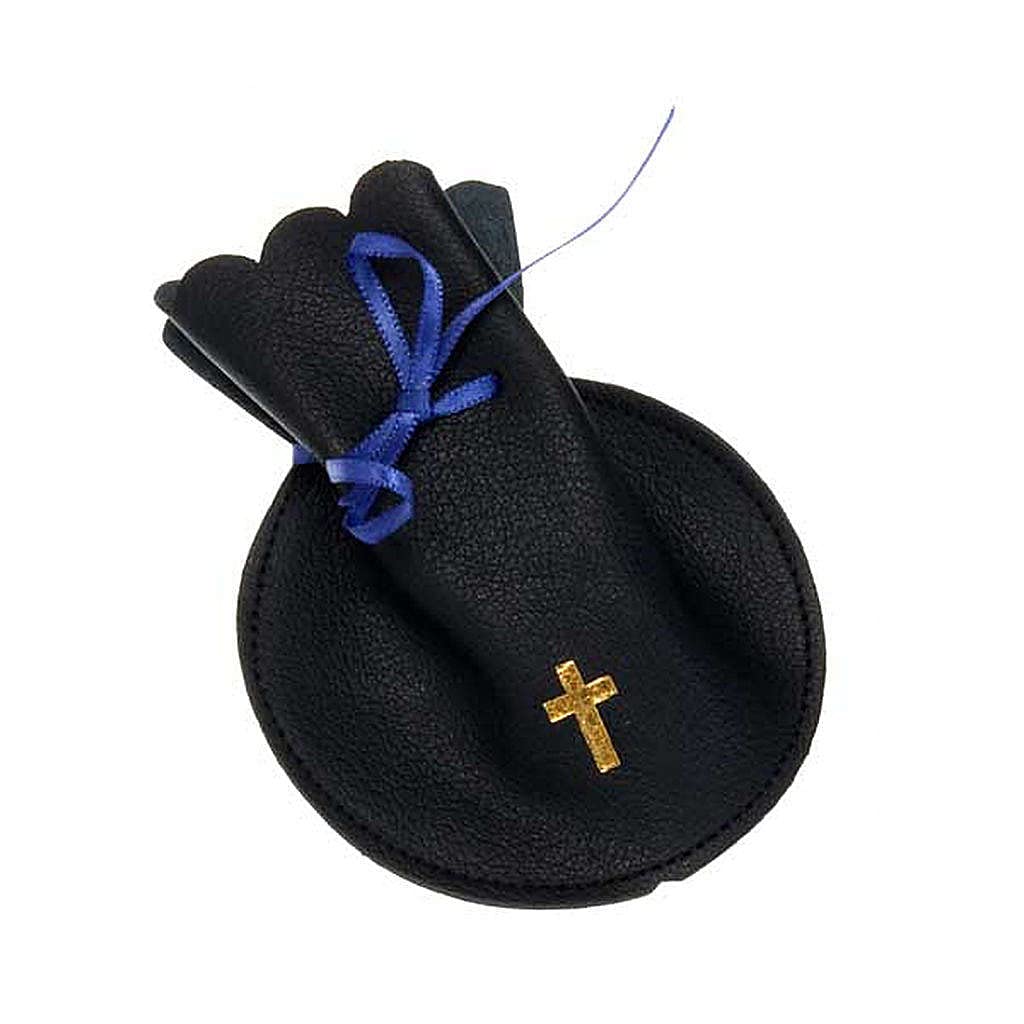 Golden Cross Rosary Case - Religious Jewelry Box for Prayer Beads - Perfect for Church, Travel & Home Devotion