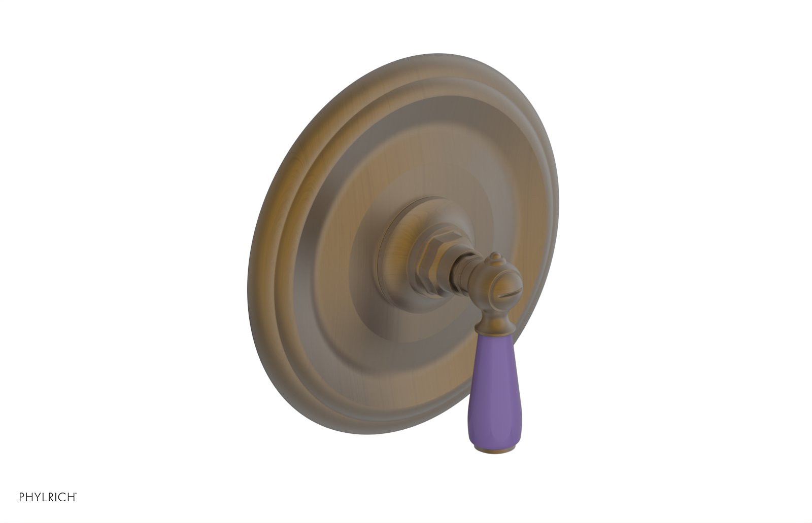 Jamestown Thermostatic Shower Trim Kit - Modern Lever Handle with Purple Accents (Model 4-735) for Bathroom Renovation & Luxury Spa Experience