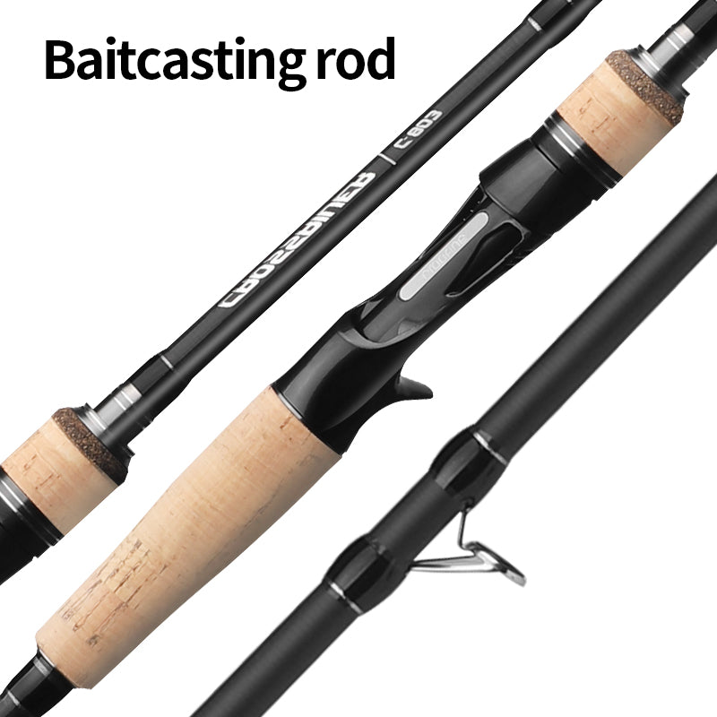 3-Section Adjustable Carbon Fiber Fishing Rod with Straight Handle - Lightweight & Durable for Freshwater & Saltwater Fishing