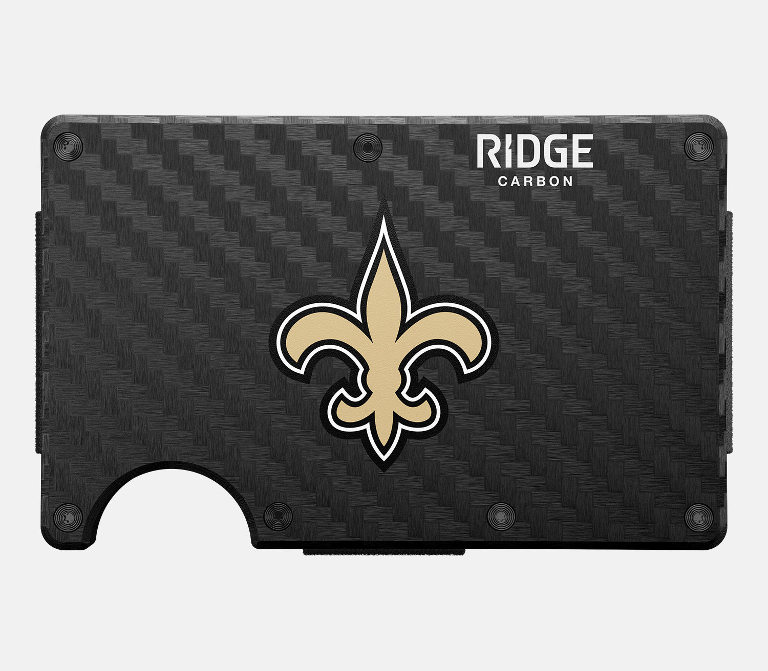 Ridge Wallet New Orleans Saints Carbon Fiber 3K Slim Minimalist RFID Blocking Wallet for Men - Perfect for Everyday Carry, Travel & Gifts