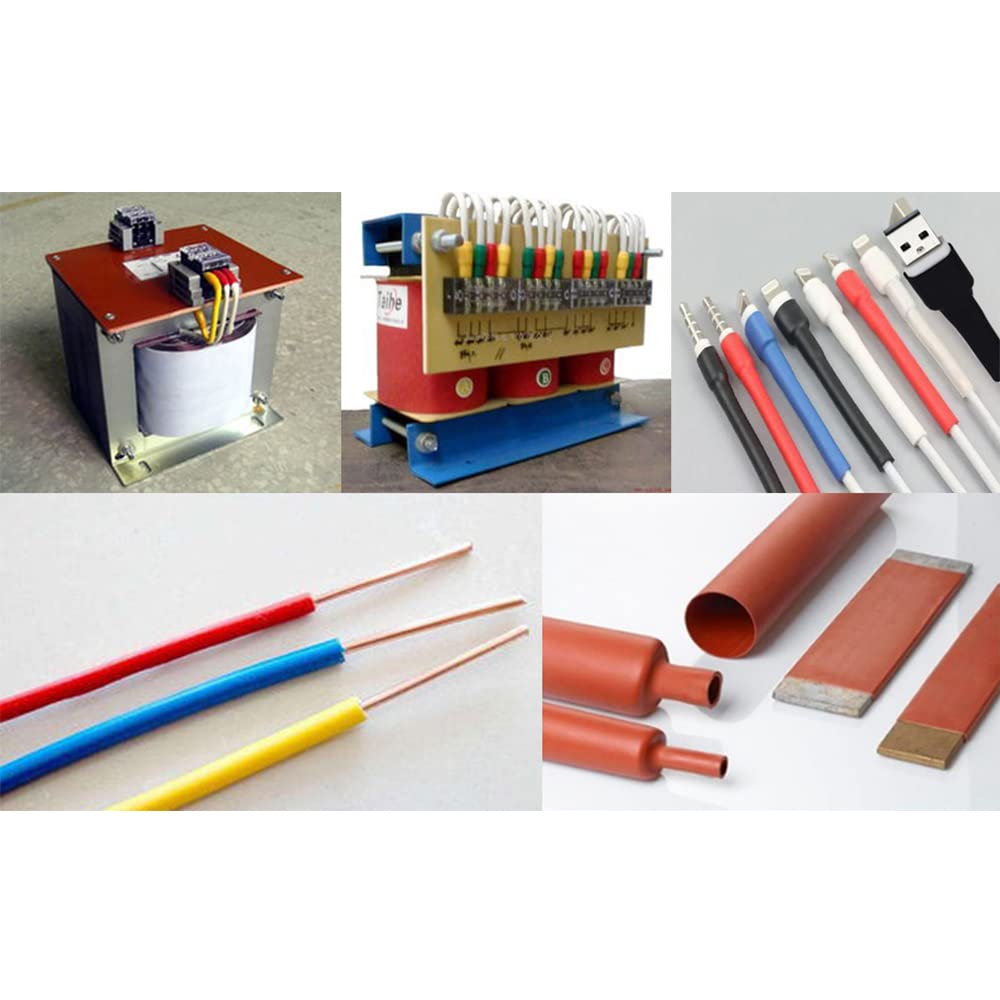 Othmro 2:1 Heat Shrink Tubing Kit - Electrical Wire Cable Insulation Wrap, Transparent Shrink Tube for DIY, Automotive, Electronics Repair & Home Wiring Projects