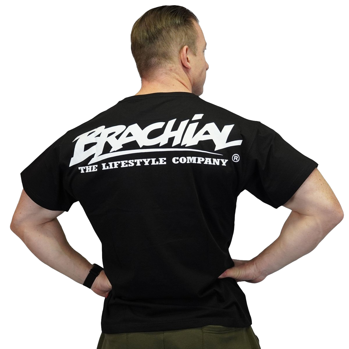 Premium Brachial T-Shirt for Men - Sky Black Color - Comfortable & Stylish Casual Wear for Everyday Outfits, Gym, and Outdoor Activities