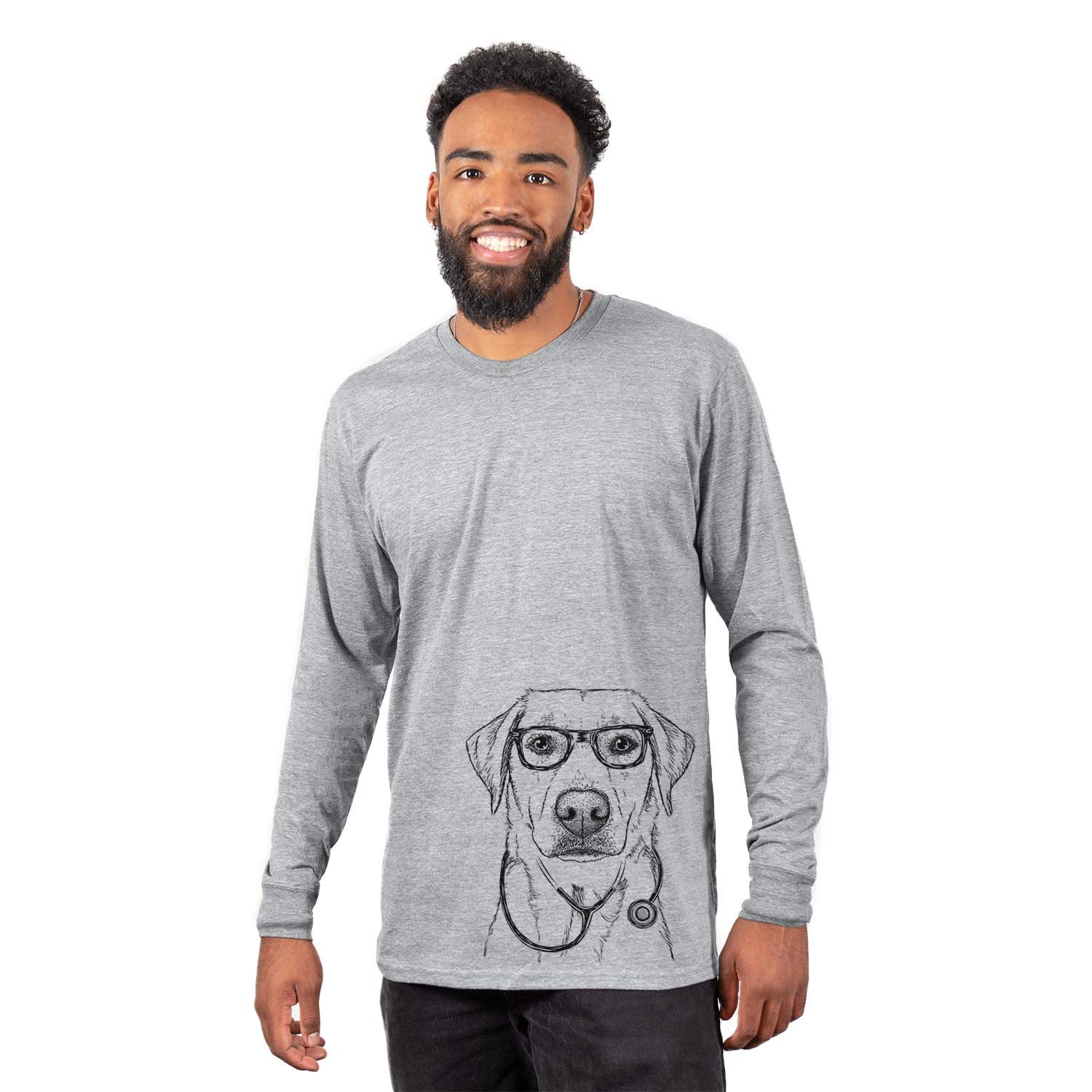 Medical Zoe The Yellow Lab Dog Triblend T-Shirt - Soft & Comfortable Pet Lover Tee for Men & Women - Perfect for Vet Visits, Dog Walks & Animal Shelter Volunteering