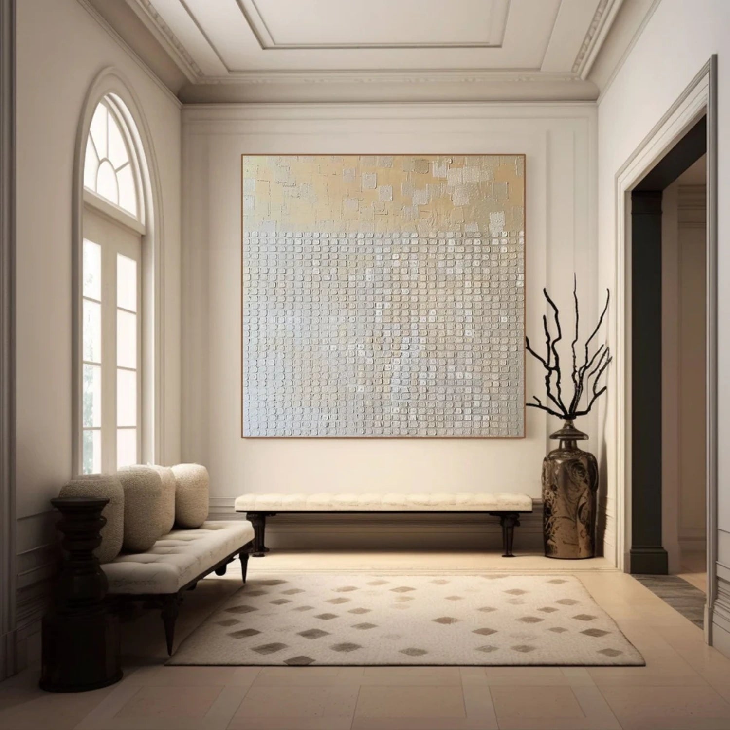 Abstract Beige & Brown Wall Art Print #BB120 - Modern Home Decor for Living Room, Bedroom & Office