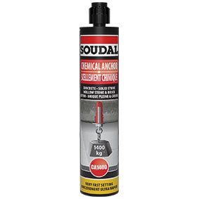 Soudafix CA1400 High-Strength Chemical Anchor Adhesive 280mL - Fast Curing Epoxy Resin for Concrete, Brick & Masonry - Perfect for Construction, Renovation & Heavy-Duty Fixing