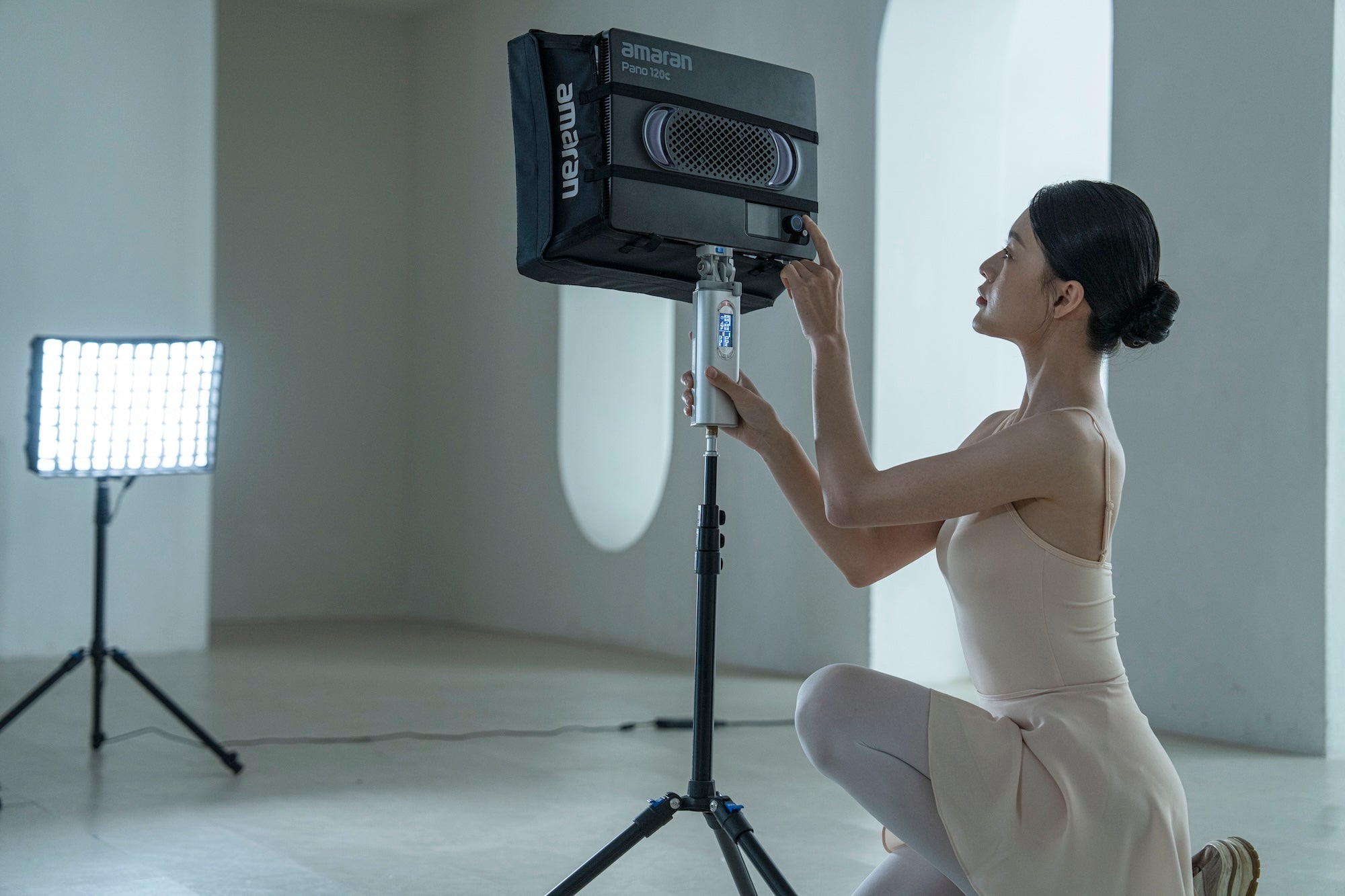 Amaran Pano 120c LED Light Kit - Professional Photography Lighting with Charcoal Finish for Studio, Portrait, and Video Production