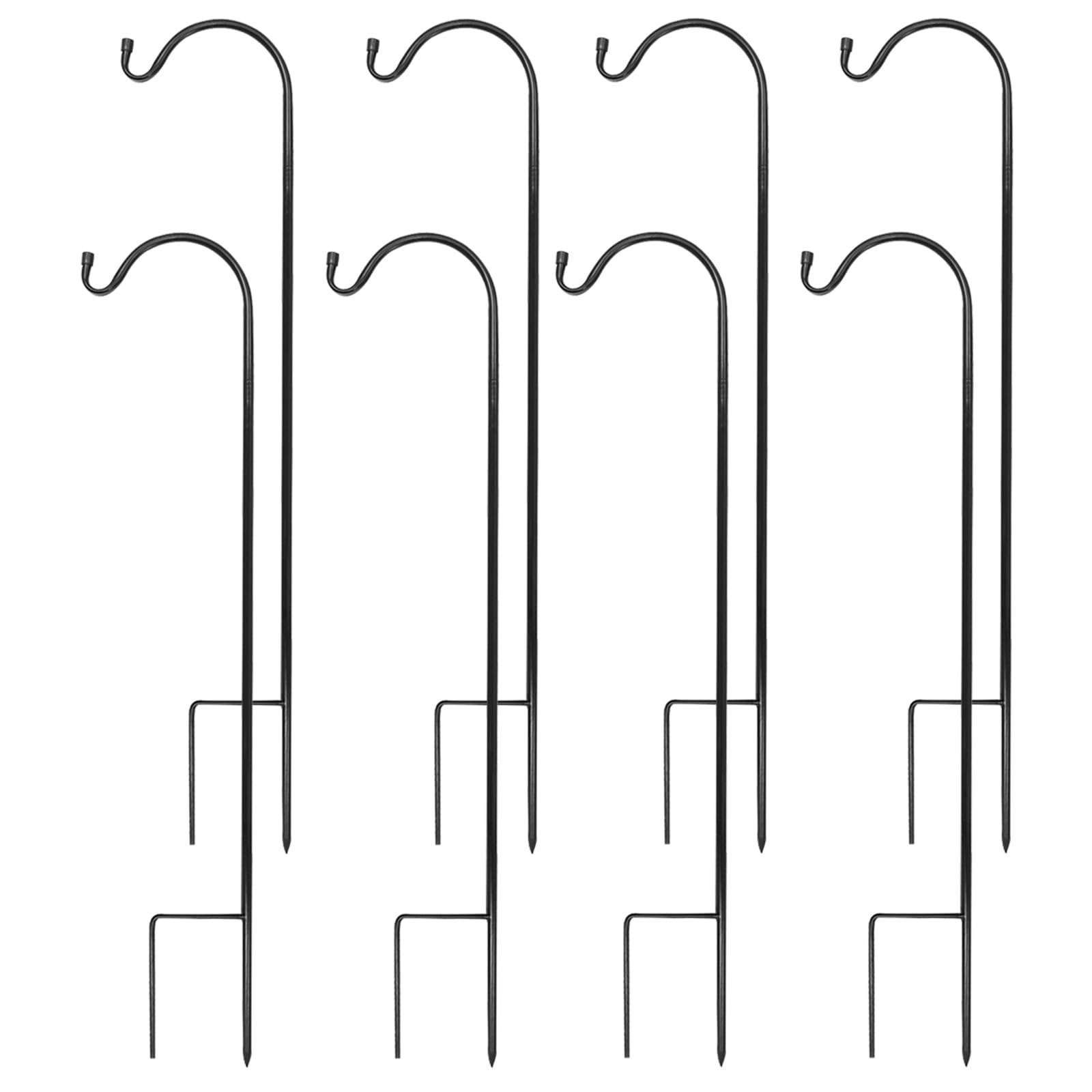 Urban Deco 8PK Heavy Duty Shepherd's Hooks - 37 Inch Tall Adjustable Height Outdoor Plant Hangers, Garden Stakes & Hooks for Wedding Decor, Patio, Backyard & Landscaping | Perfect for Hanging Plants, Lanterns & Decorations