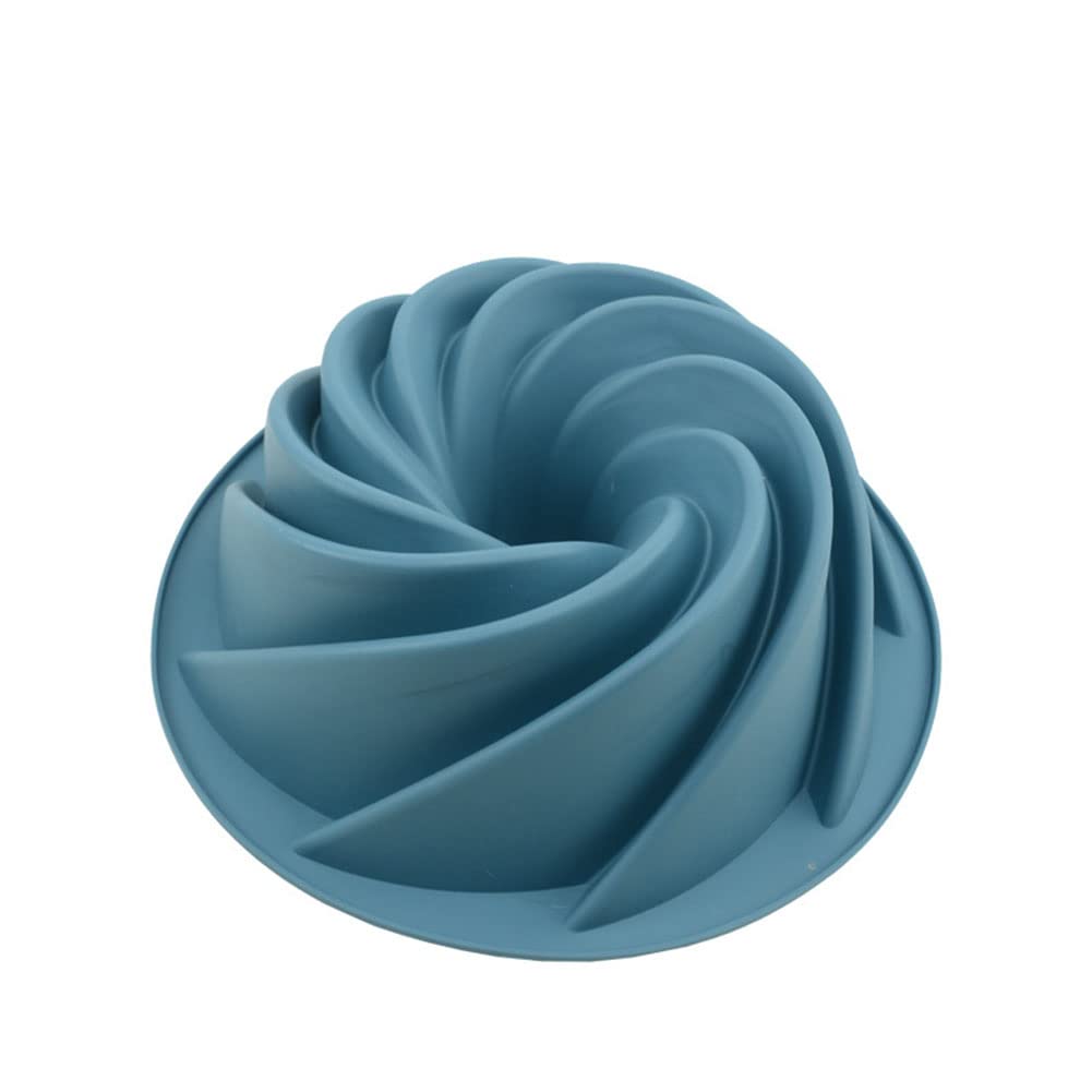 Nonstick Silicone Cake Pan Set - 2-Pack Spiral Shape Baking Mold for Bread, Pie & Jelly | Perfect for Cream Cakes, Chocolate Cakes & Desserts | Ideal for Home Baking, Parties & Holiday Treats