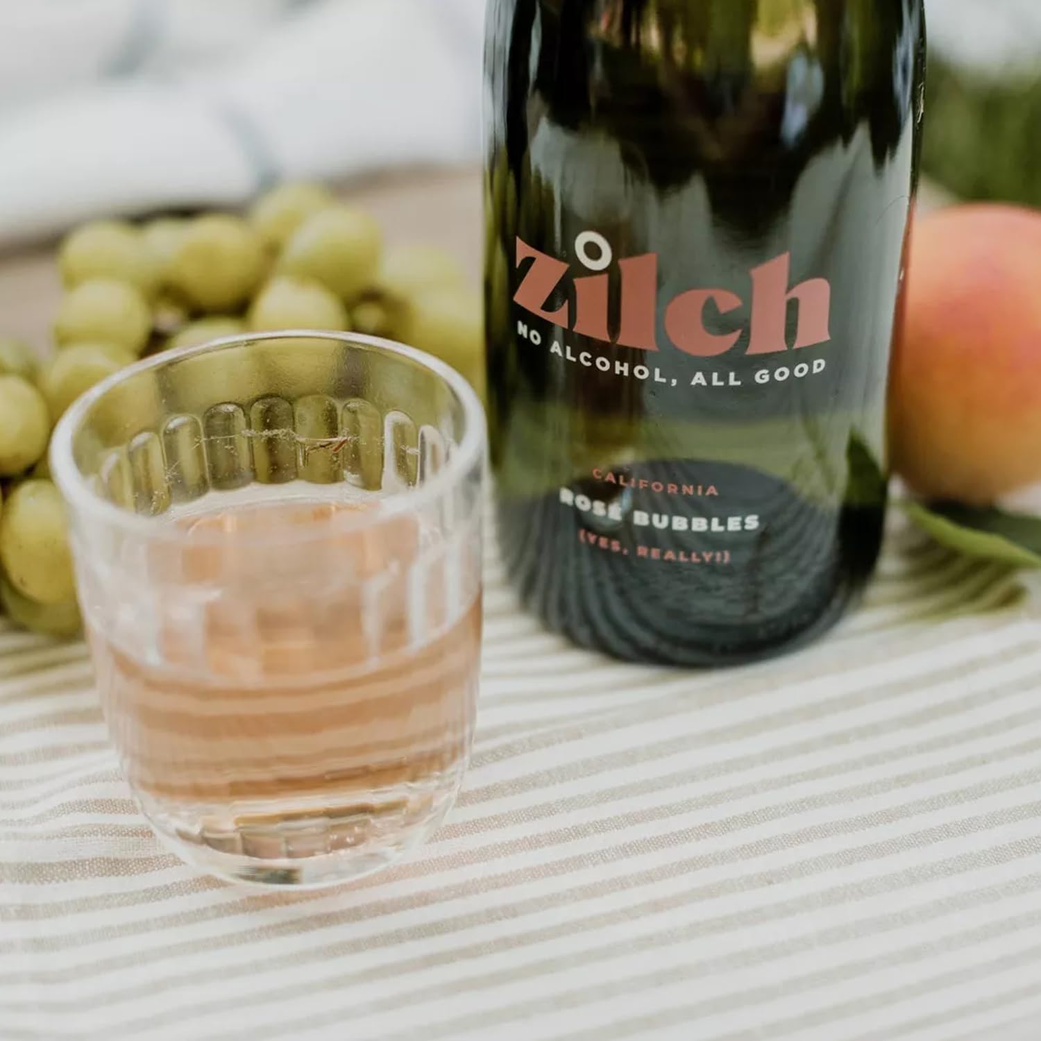 Premium Non-Alcoholic California Sparkling Rosé Wine - Zilch Alcohol-Free Rosé Bubbles | 6 Pack | Perfect for Celebrations, Weddings & Sober Social Events