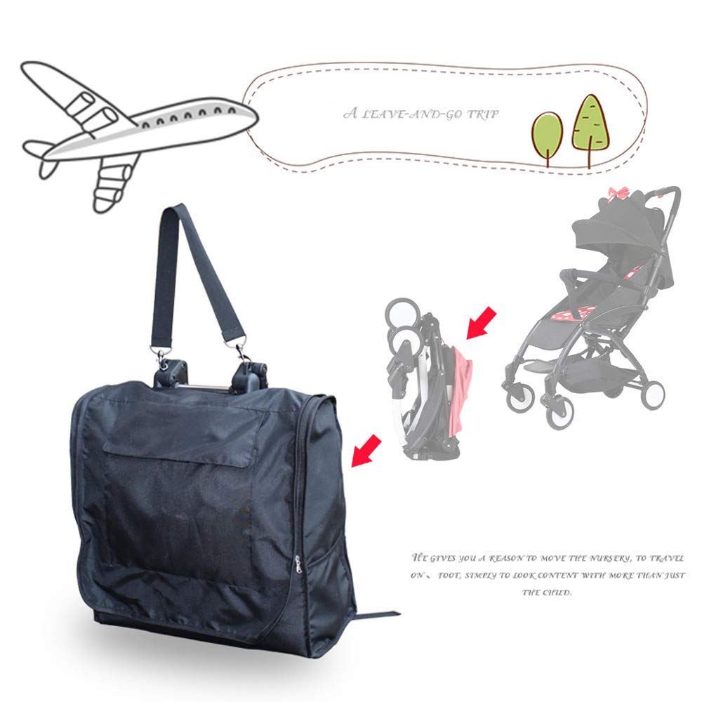 SeedFuture Large Stroller Storage Bag for Babyzen Yoyo - Black Travel Backpack Organizer | Perfect for Diapers, Toys & Essentials on-the-go