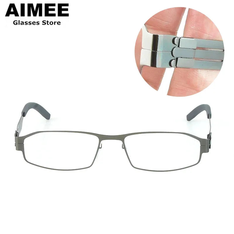 Aimee Women's Full Rim Oval Screwless Stainless Steel Eyeglasses - Lightweight & Durable Reading Glasses for Work, Study & Fashion Accessories
