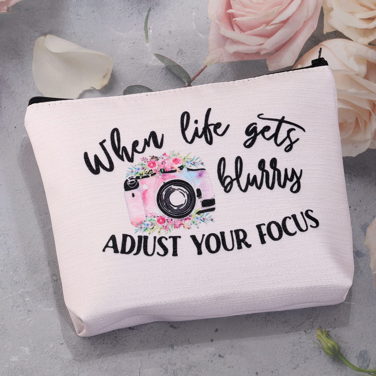 MBMSO Photographer Makeup Bag - Perfect Gift for Photography Lovers & Inspirational Present (Pink) - Great for Travel, Cosmetics Storage & Camera Accessories Organization