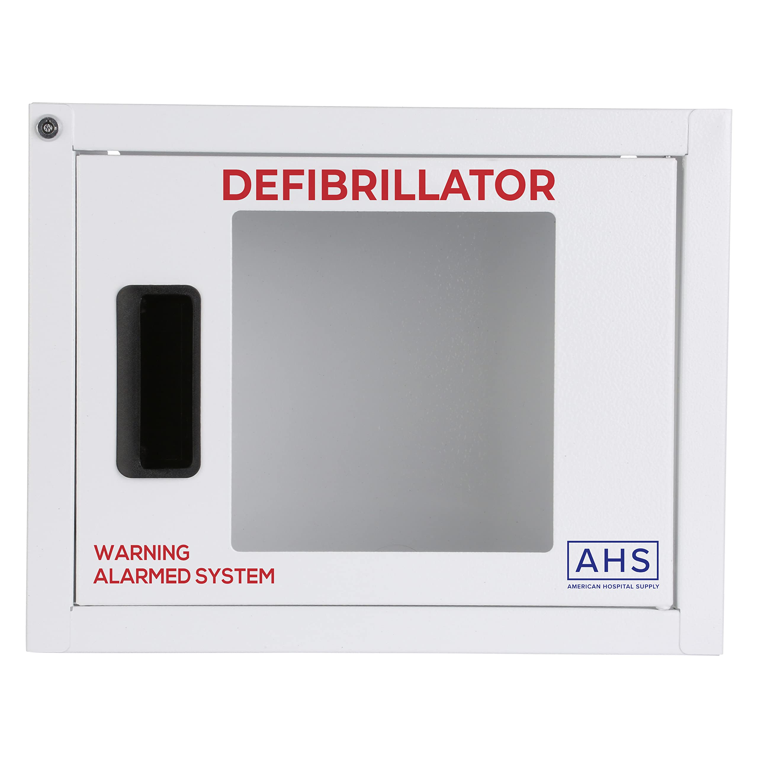 Wall Mounted AED Cabinet for Defibrillator Storage - White Alarmed Security Cabinet Fits Phillips/Heartsine/Defibtech - Ideal for Offices, Schools & Public Spaces