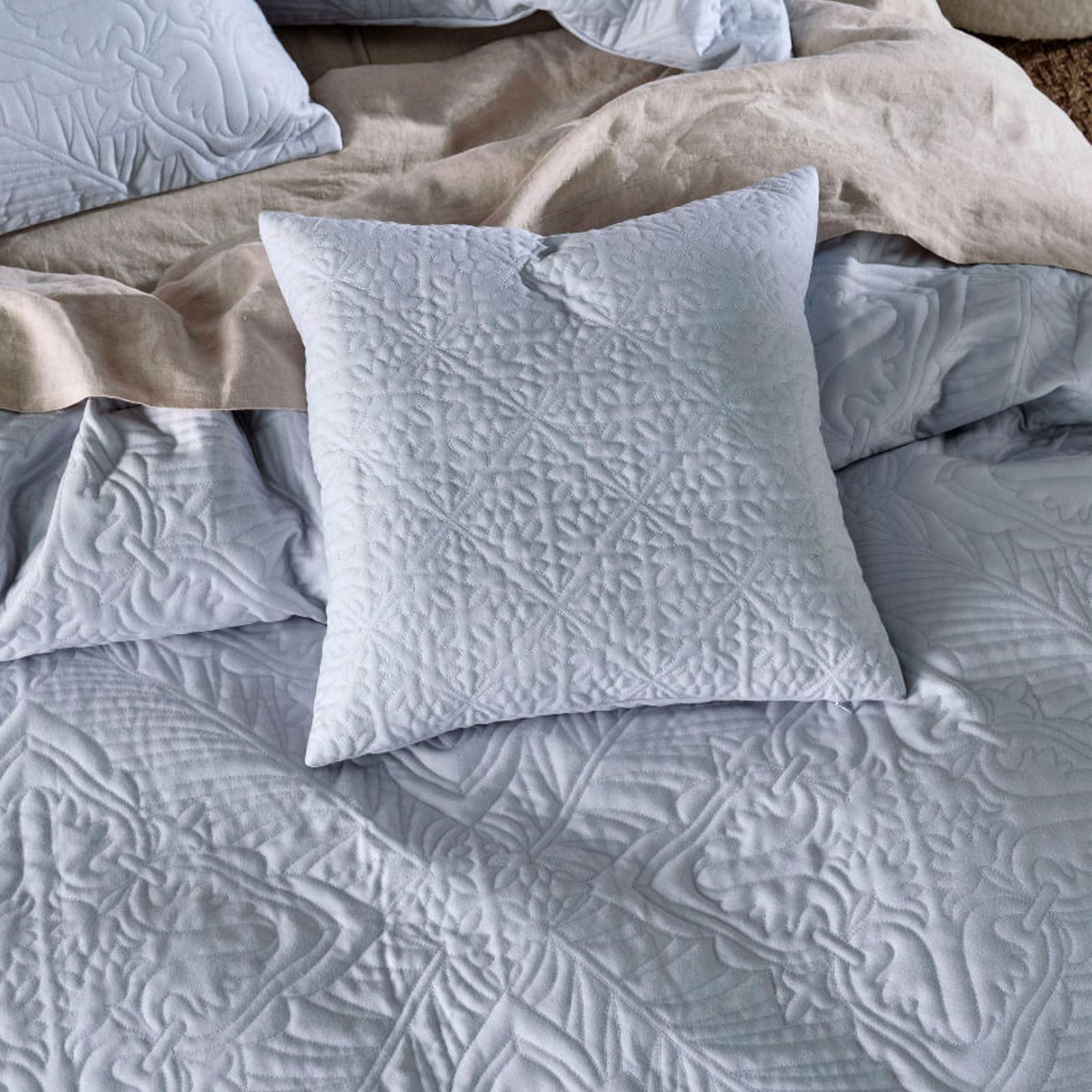 Linen House Isadora Quilt Cover Set - Sky Blue Luxury Bedding for Master & Guest Bedrooms | Soft & Breathable Cotton Blend | Perfect for Home Decor & Cozy Sleep