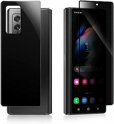 Samsung Galaxy Z Fold 2 / Z Fold 3 Privacy Screen Protector - Anti-Spy Tempered Glass for Front Display - Perfect for Business & Personal Privacy Protection (Use Cases: Banking, Confidential Work, Public Transportation)