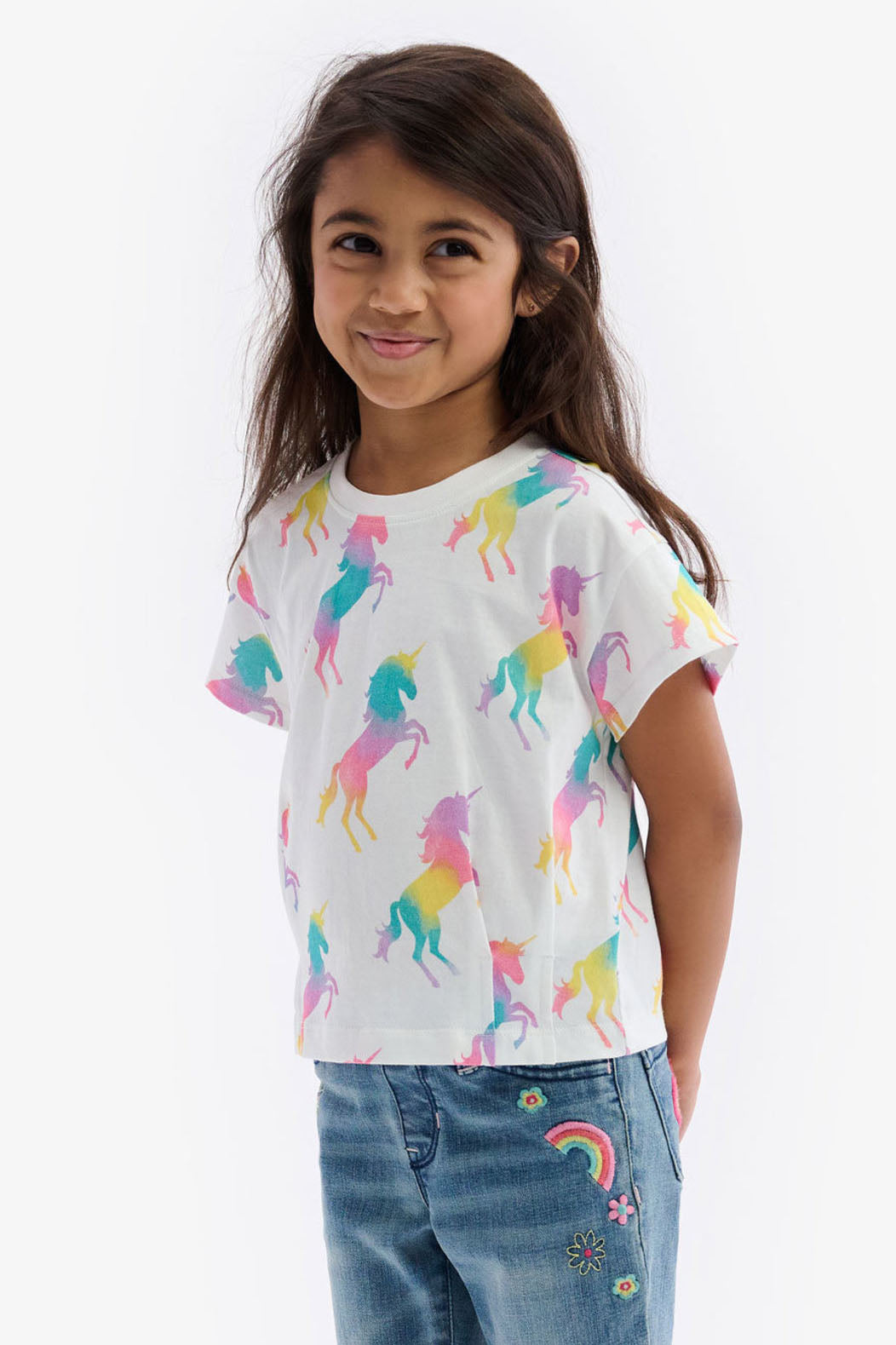 Girls Unicorn Rainbow T-Shirt by Hatley | Cute & Colorful Kids Top for School, Play & Everyday Wear