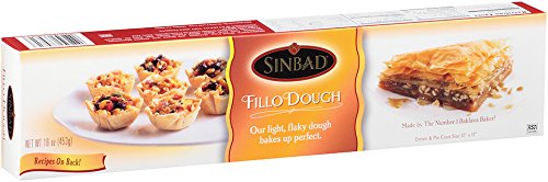 Kronos Fillo Dough Sheets 1 lb (Pack of 12) - Premium Phyllo Pastry for Baklava, Spanakopita & Greek Desserts - Perfect for Baking, Cooking & Mediterranean Cuisine