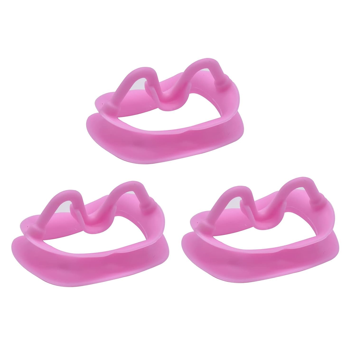 3Pcs Dental Cheek Retractor for Teeth Whitening - Reusable Silicone Mouth Opener & Lip Retractor - Oral Retractors & Dental Mouth Props Gags (Pink) - Perfect for Dental Procedures, Teeth Cleaning & Cosmetic Treatments